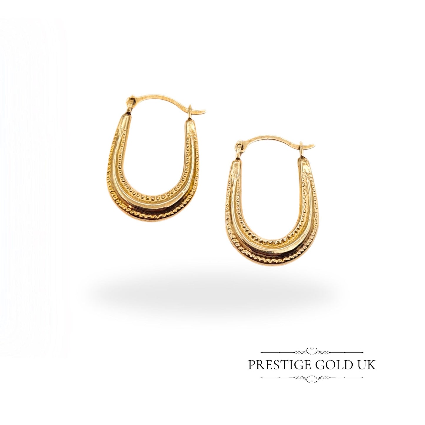 Vintage Tiny 9ct Gold Creole Hoop Earrings