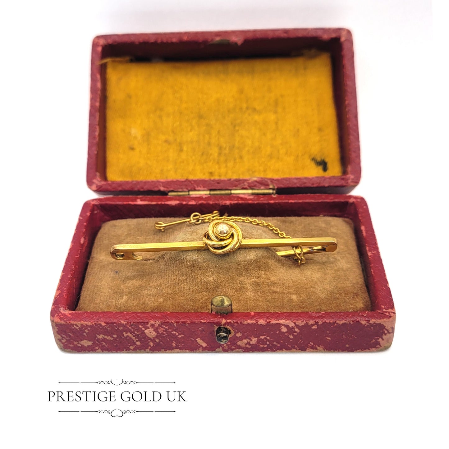 Antique Solid 15ct Gold Bar Brooch