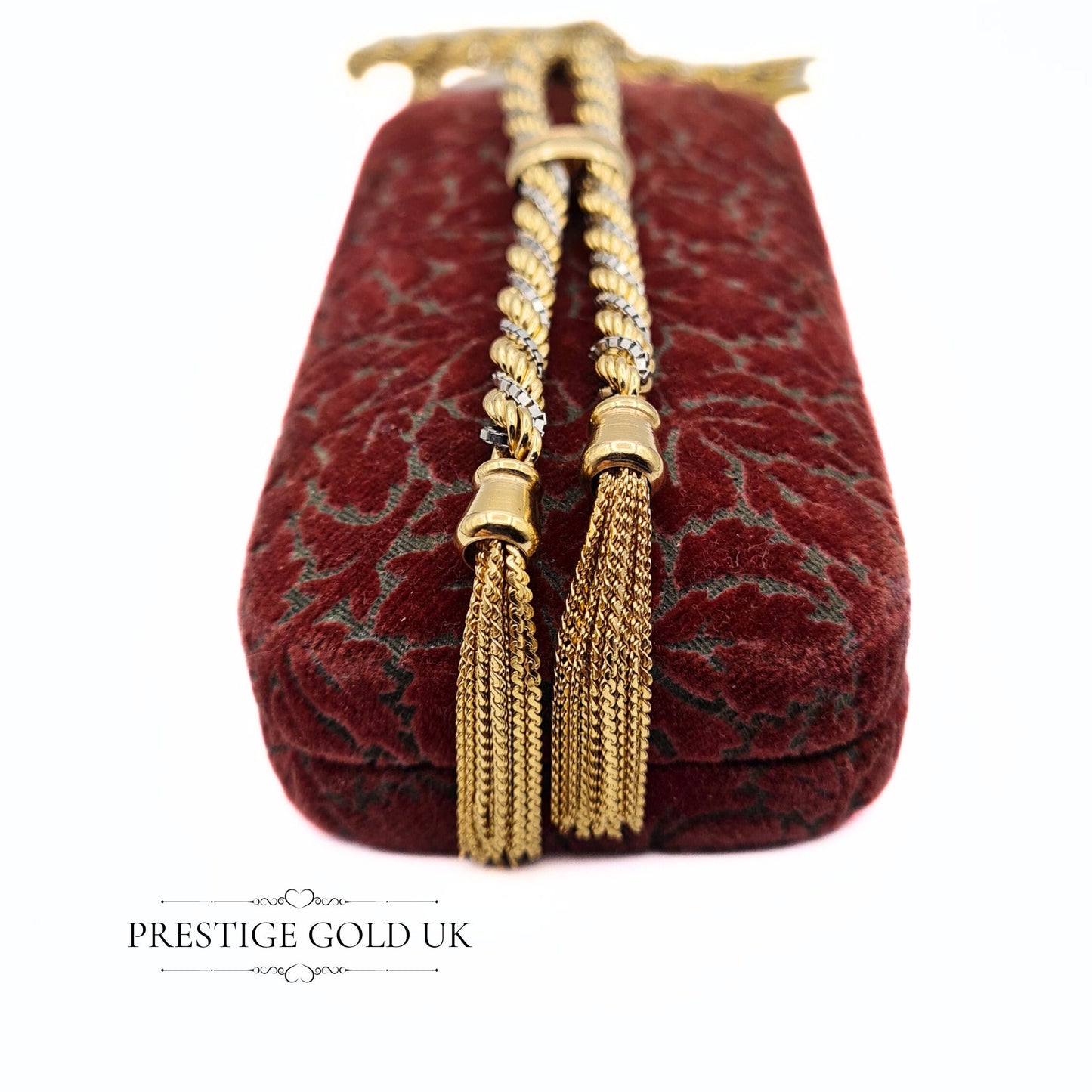 Vintage 1920s 9ct Gold Twist Rope Tassel Necklace