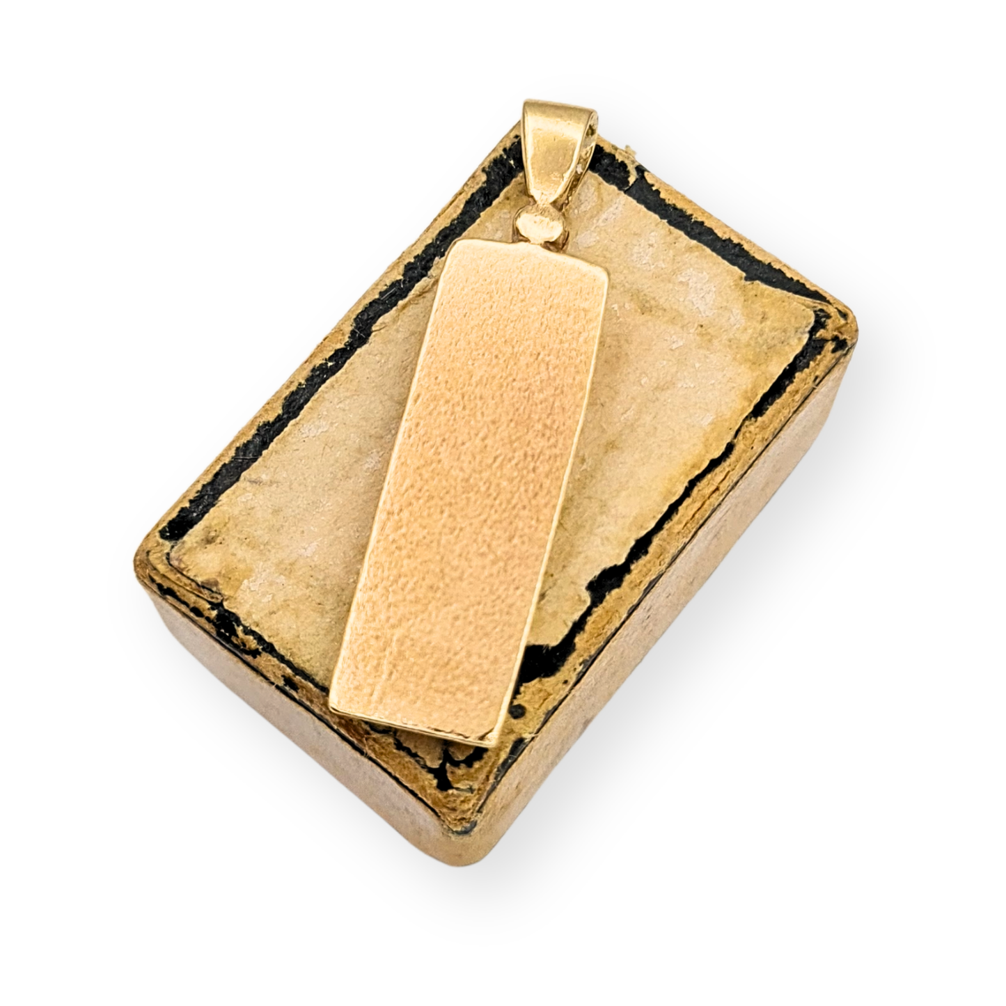 9ct Gold Ingot Pendant, 4.15g, Birmingham 1984, Fully Hallmarked