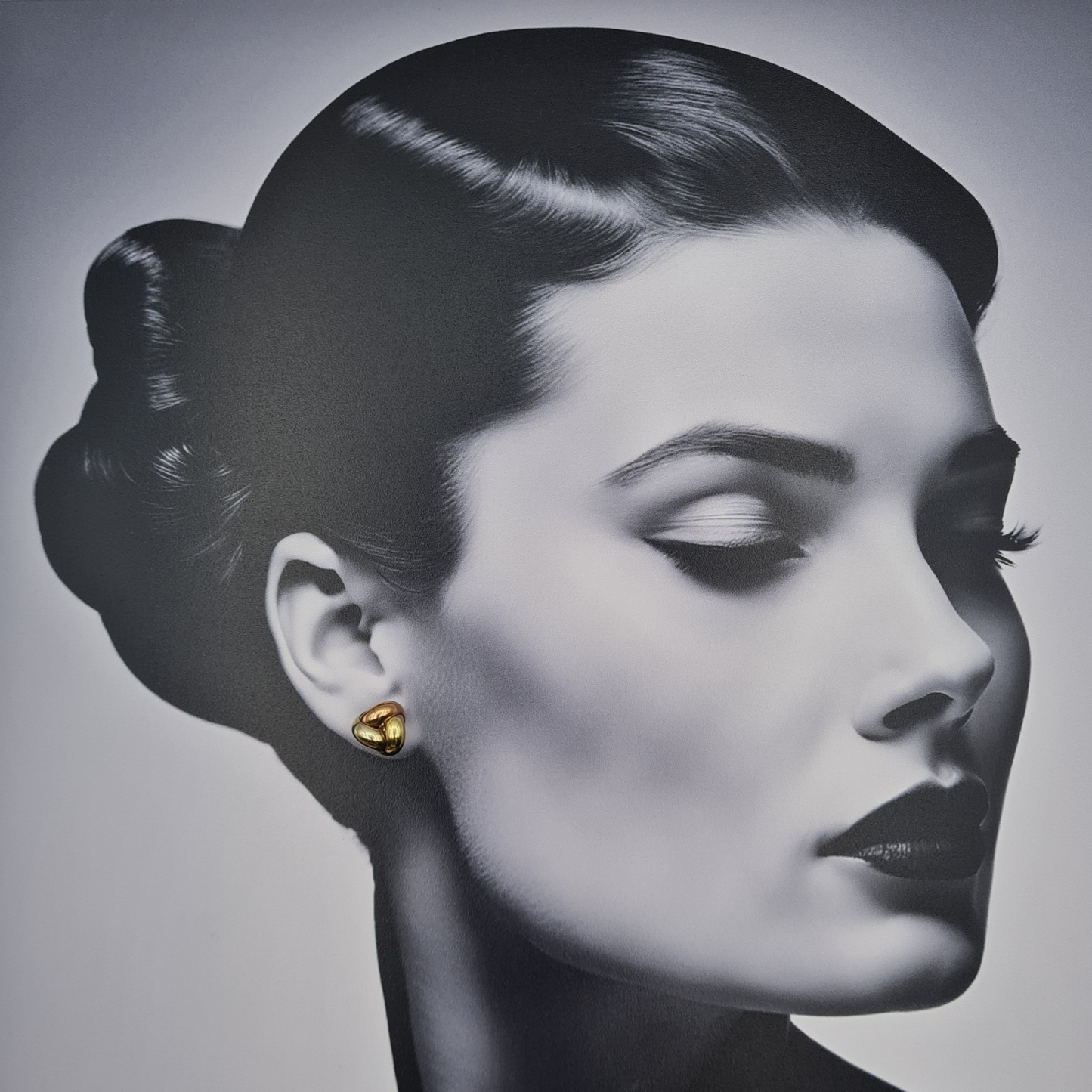 Large 9ct Gold 3 Colour Knot Studs, 13mm, Solid, Hallmarked