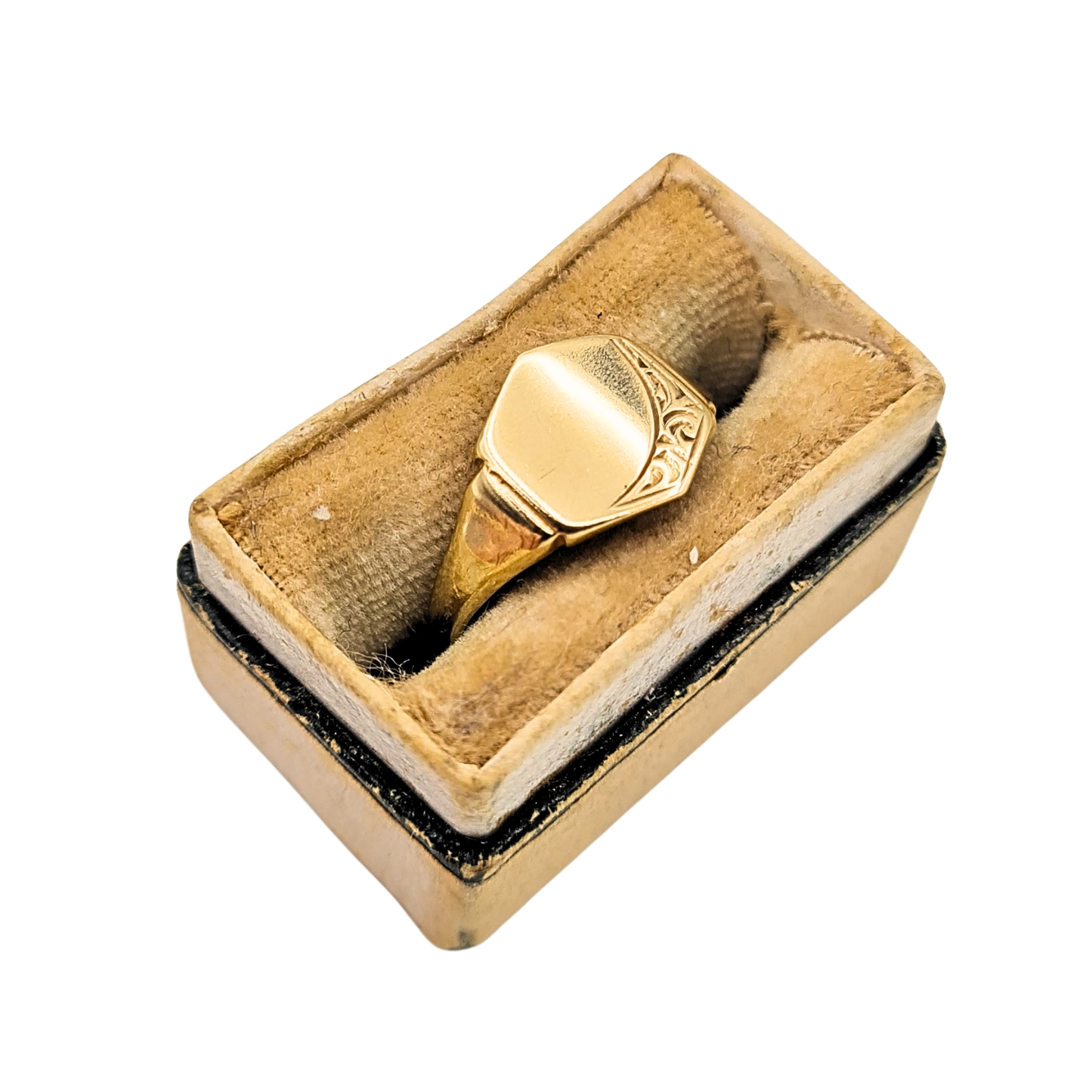 9ct Gold Dainty Pinky Signet Ring, Birmingham 1985, UK G US 3 1/4