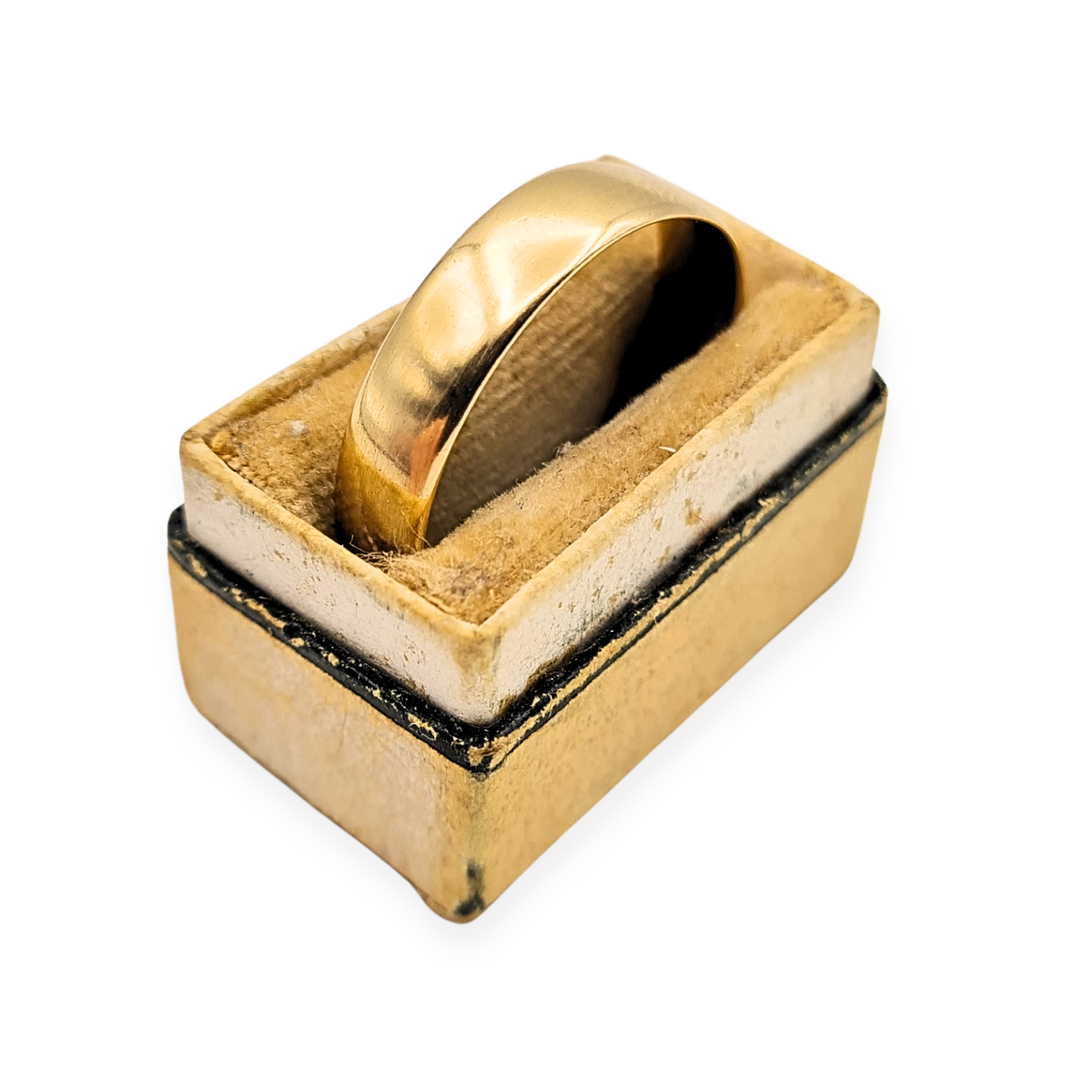 9ct Gold Wide Wedding Band Ring, UK W US 11, Birmingham 1988