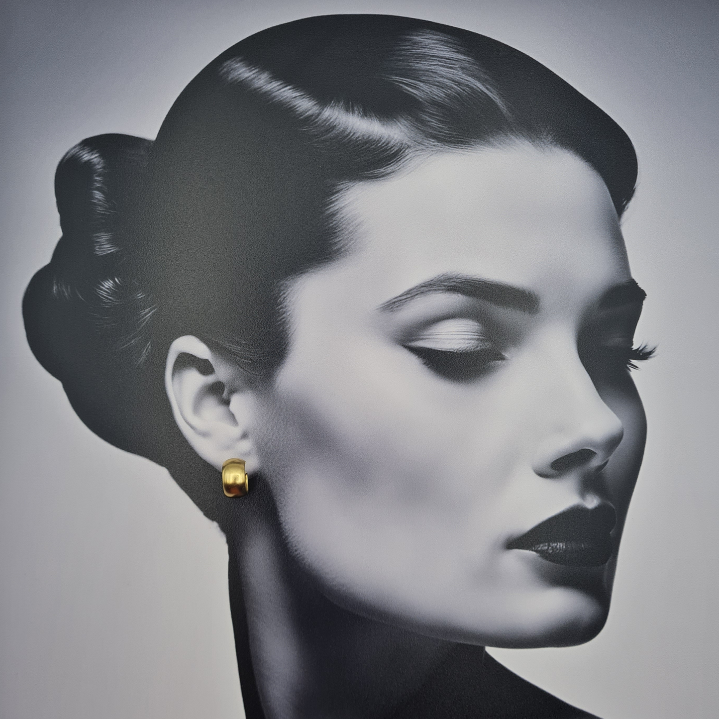 Super Chunky Wide 9ct Gold Hoop Earrings, Matte Finish