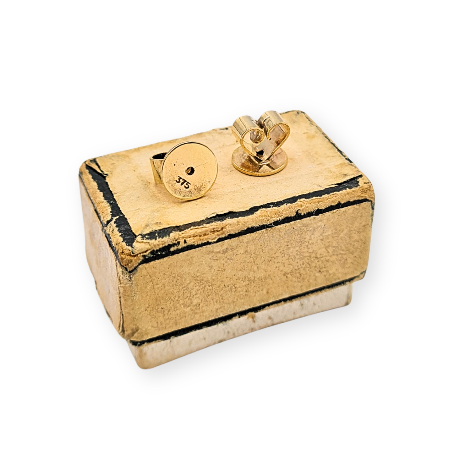 9ct Gold Heart Earring Backs 375 Stamp, Fits 0.8mm Posts Pair