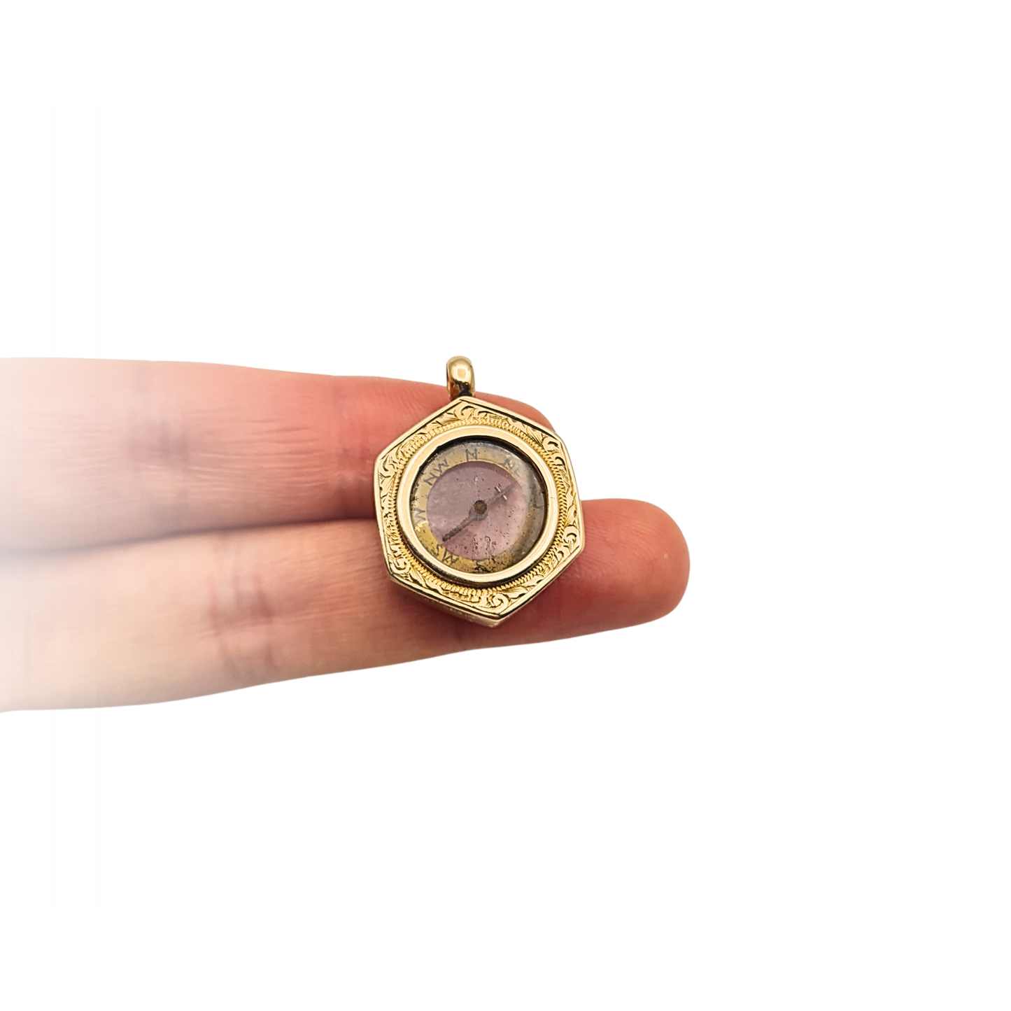 Antique 9ct Gold Compass Pendant Birmingham 1901 Hallmarked