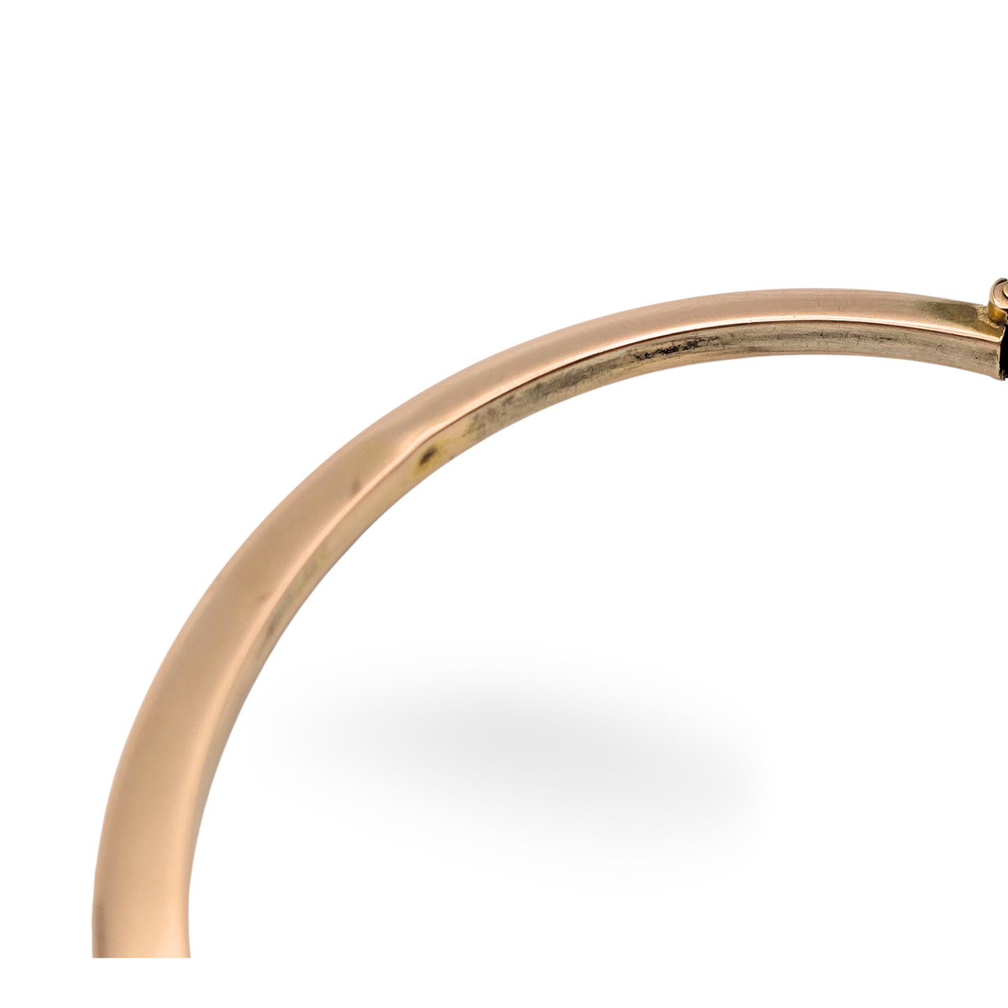 6 1/4 Inch, 9ct Gold Early 20th Century Hinged Diamond Bangle
