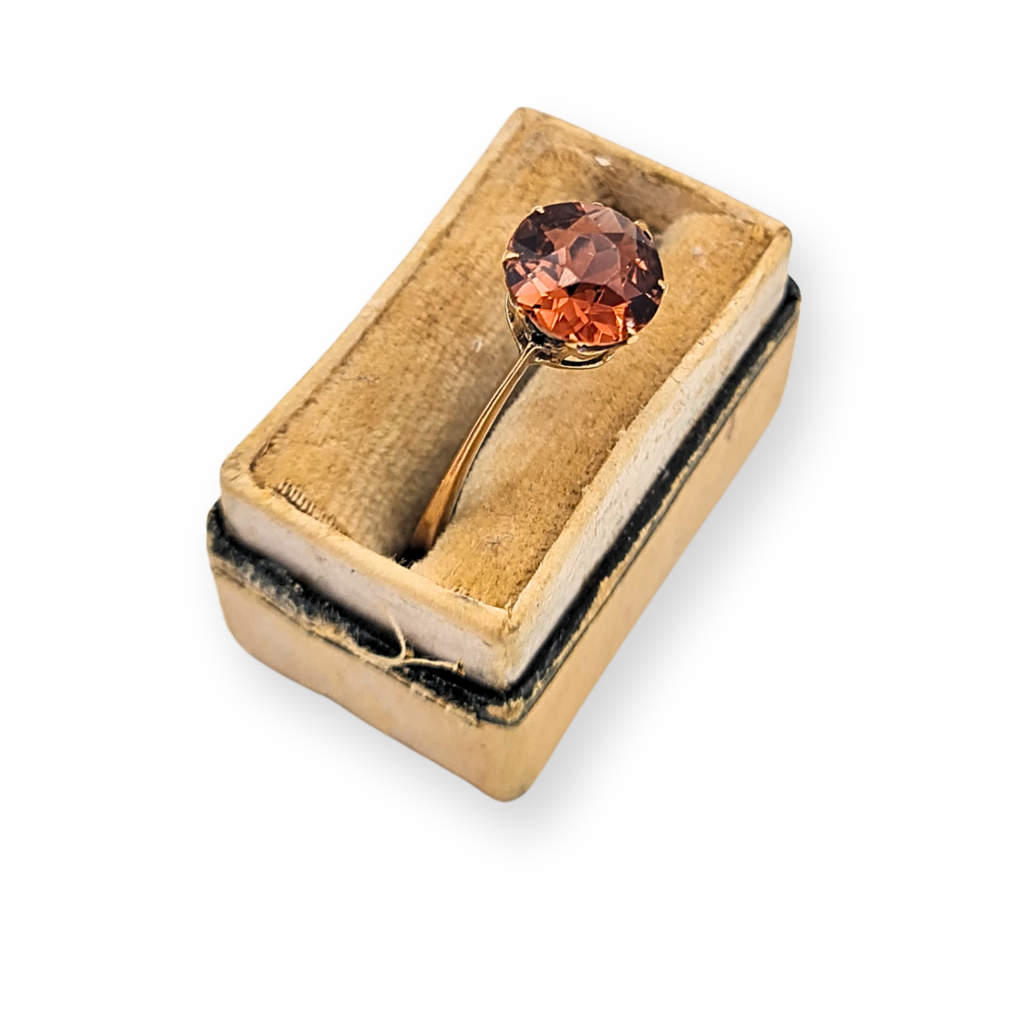 9ct Rose Gold Pink Garnet Ring, Size N 1/2 US 7