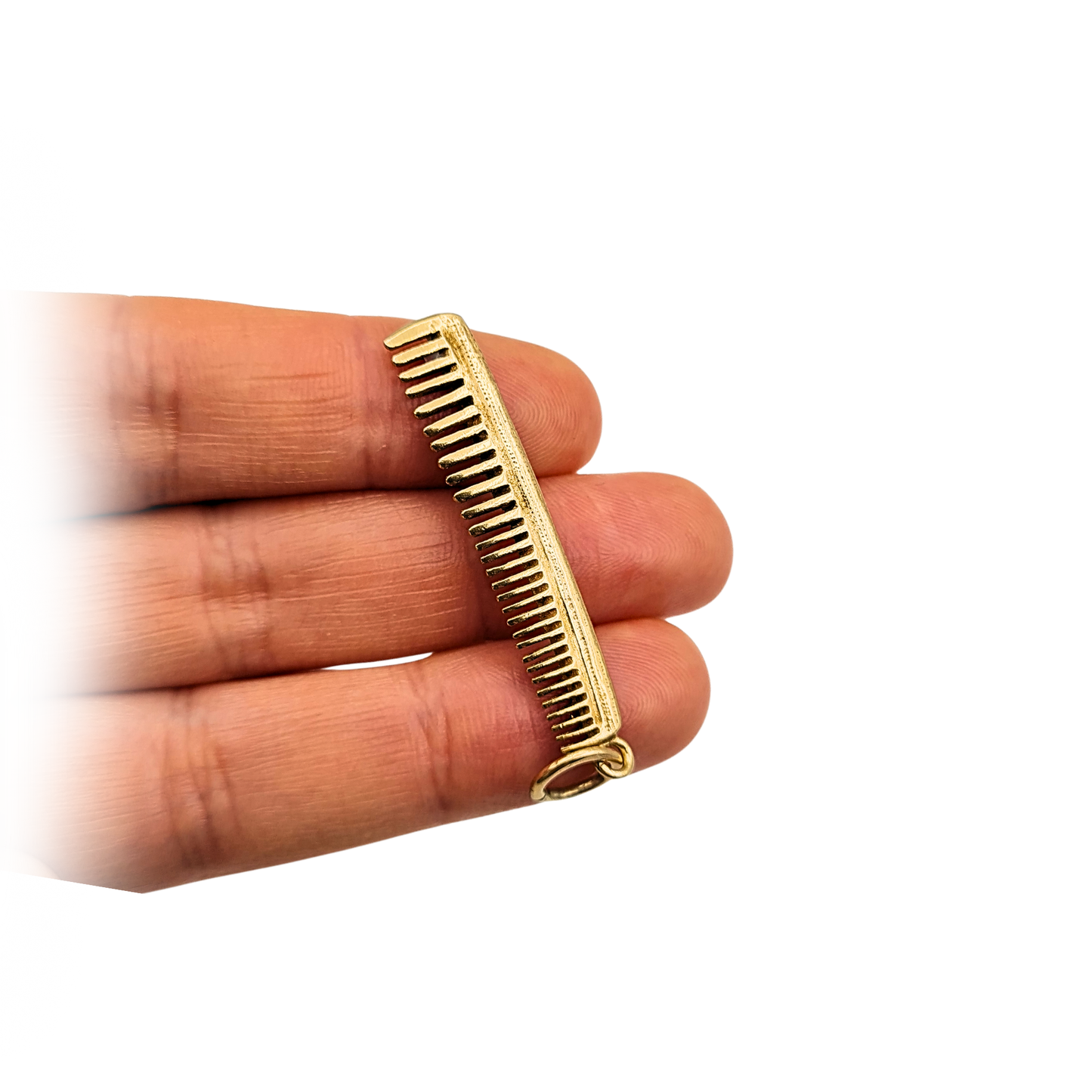 Large 9ct Gold Comb Pendant 4.1g London 1977 Hallmarked