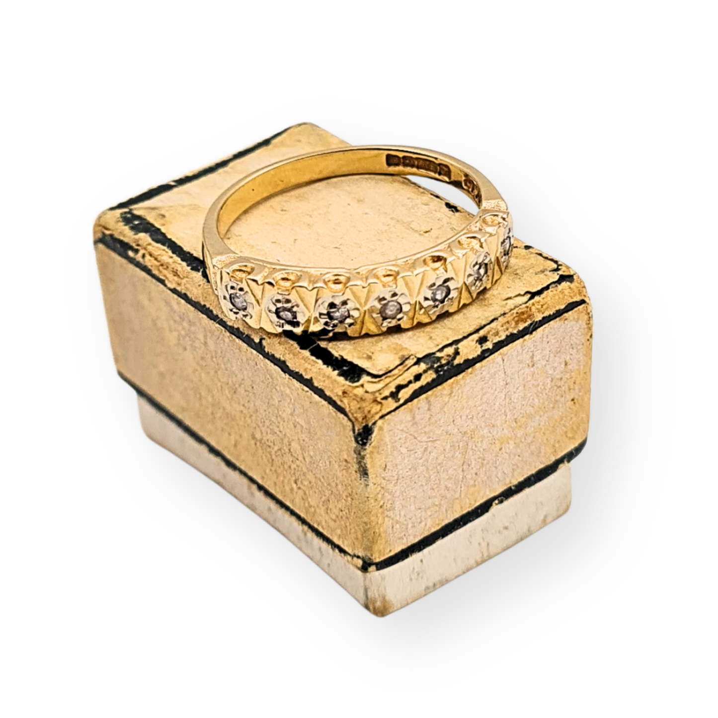 9ct Gold Diamond Ring, Birmingham 1979, UK L 1/2 US 6