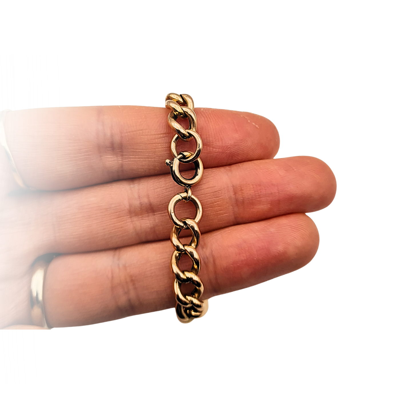 7 Inch 9ct Rose Gold Albert Chain Bracelet or Extender 18cm