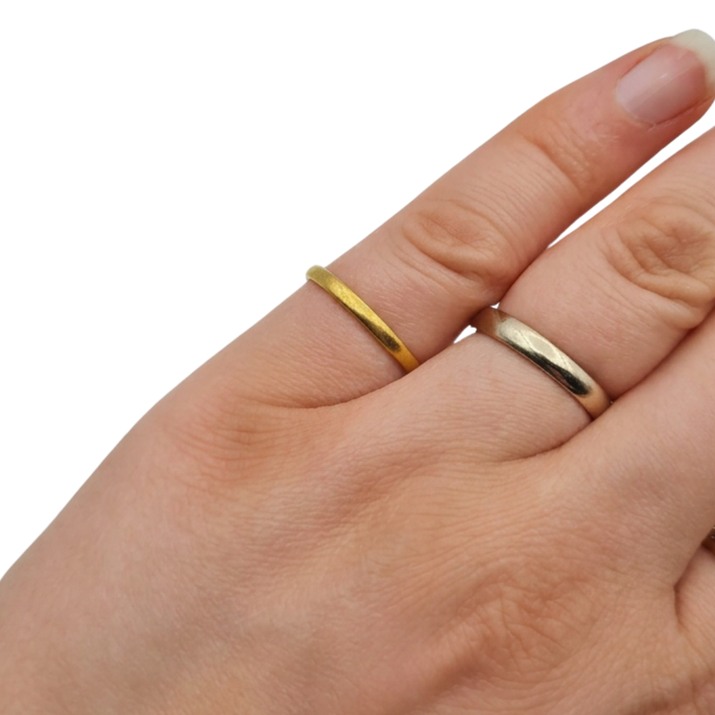 22ct Gold Wedding Band Ring 2mm Stacking Band Birmingham Hallmark UK K US 5¼