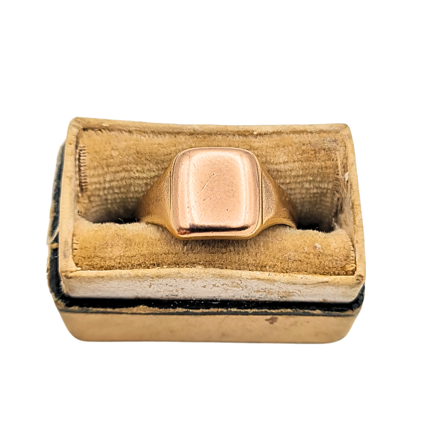 Solid 9ct Rose Gold Signet Ring Birmingham Hallmarked UK H US 4 Pinky
