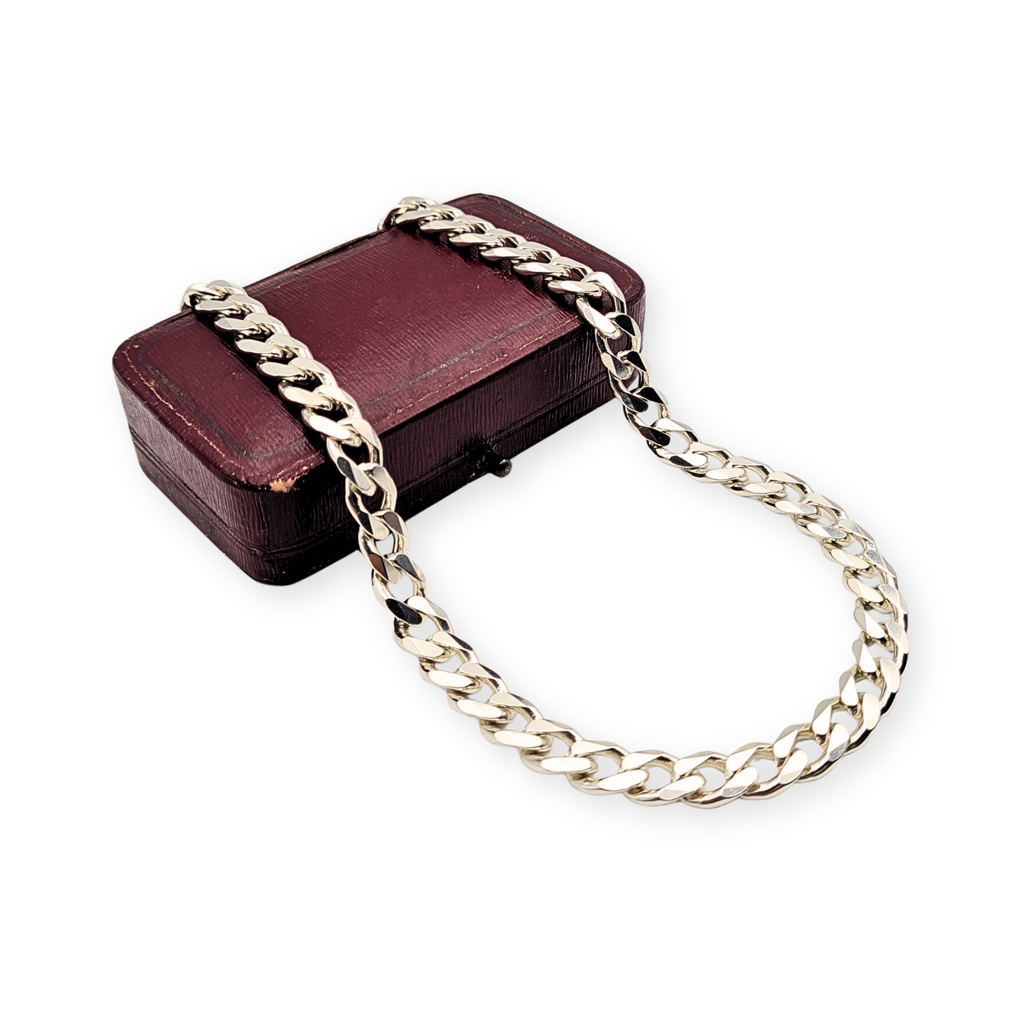 18" Silver Curb Chain Necklace,  Hallmarked 925, 0ver 40g