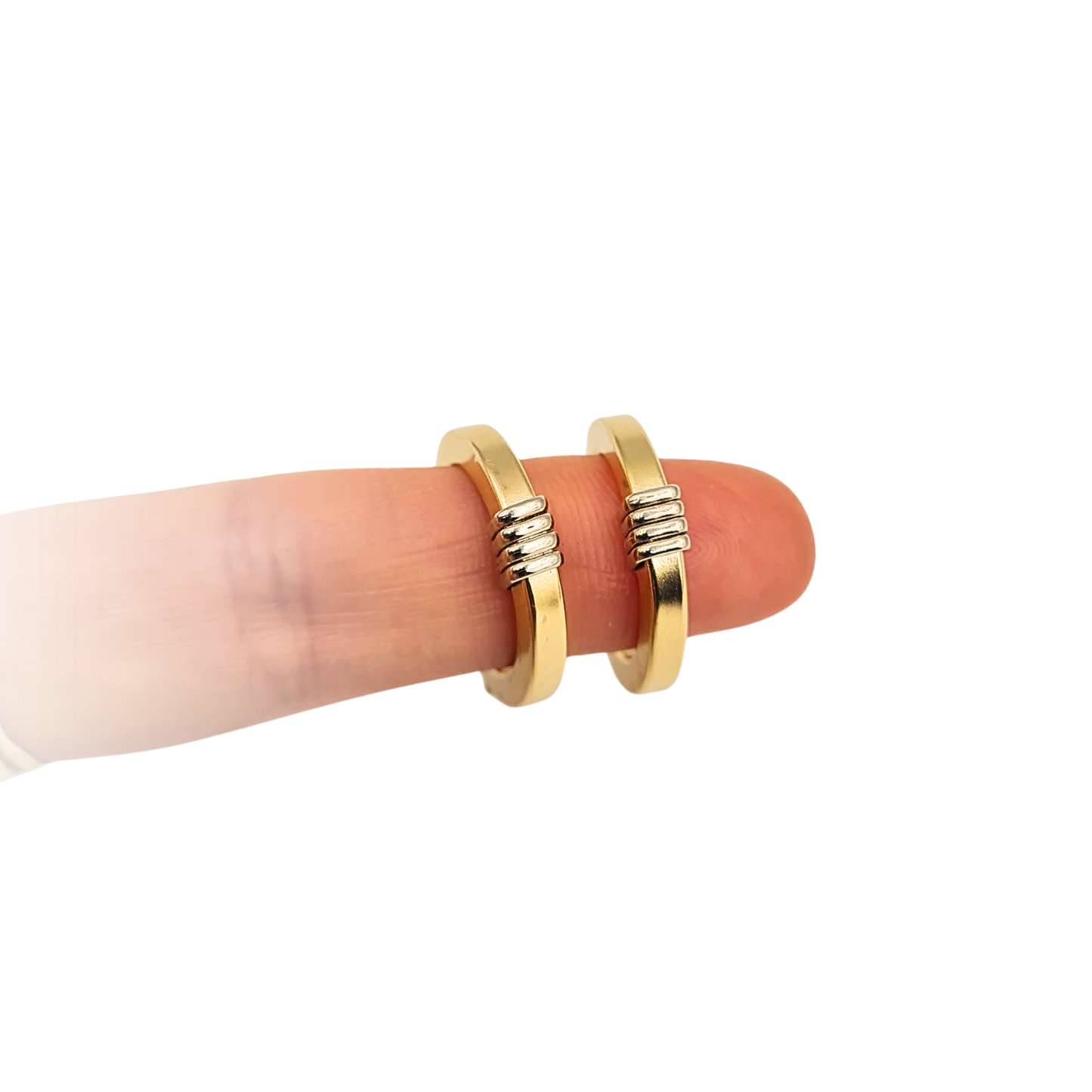 Clearance item 9ct Gold Round Hoop Earrings 21mm Flip Top Hoops
