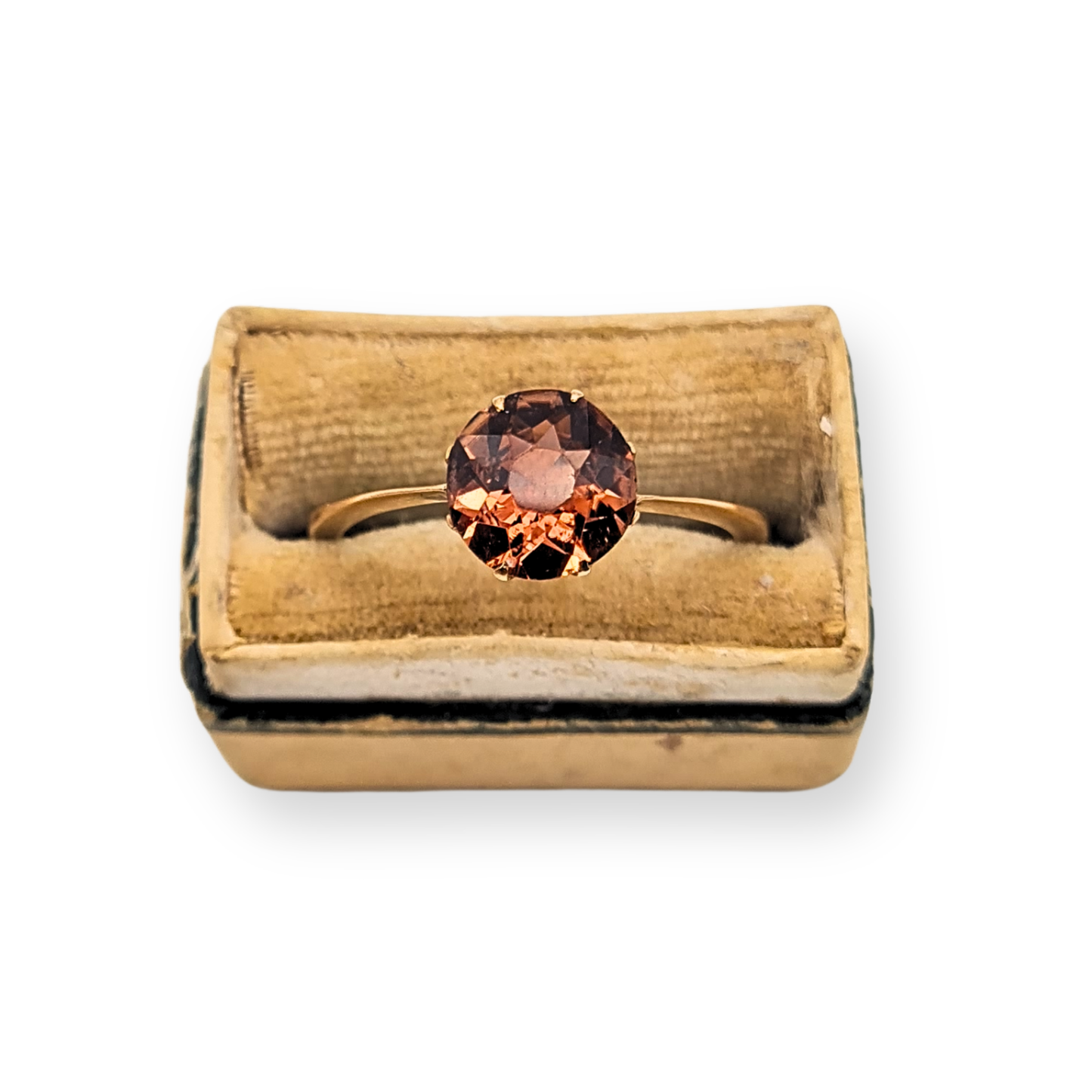 9ct Rose Gold Pink Garnet Ring, Size N 1/2 US 7