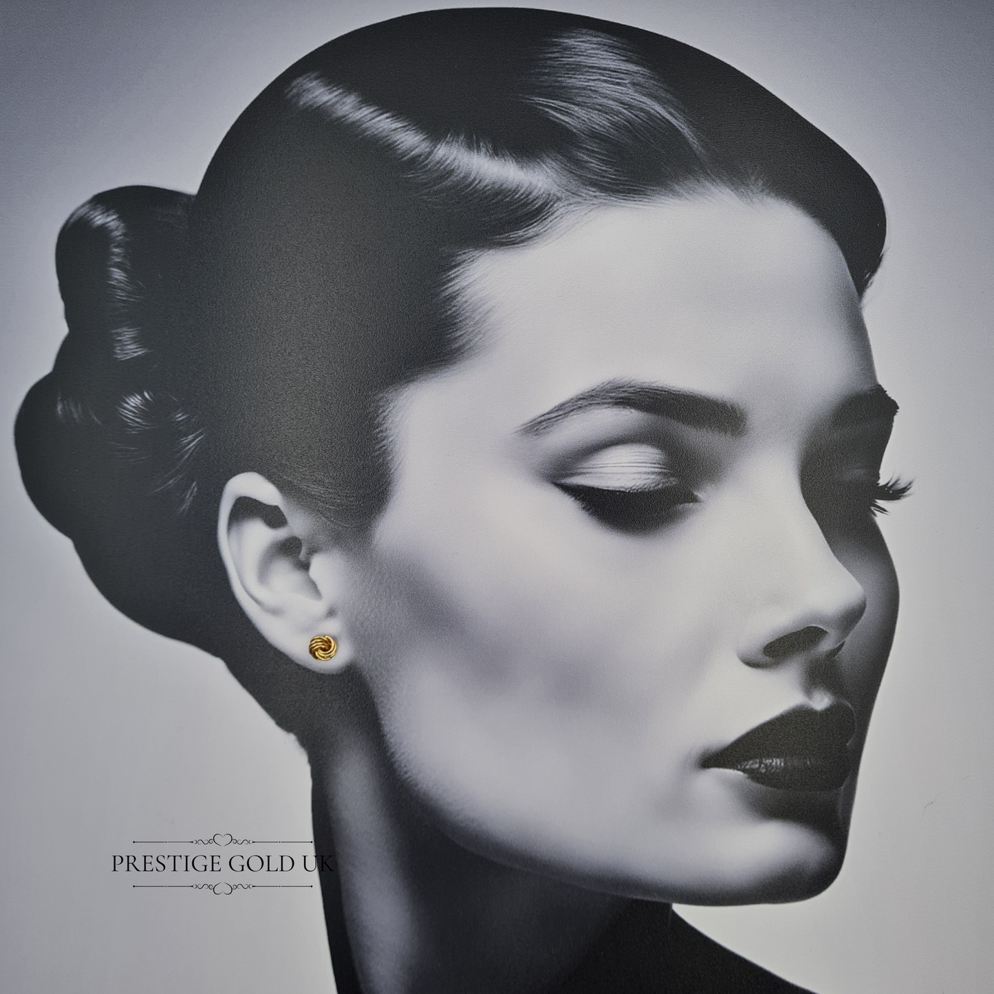 9ct Gold Knot Stud Earrings, Vintage Woolmark Knot Earrings With Butterfly Backs