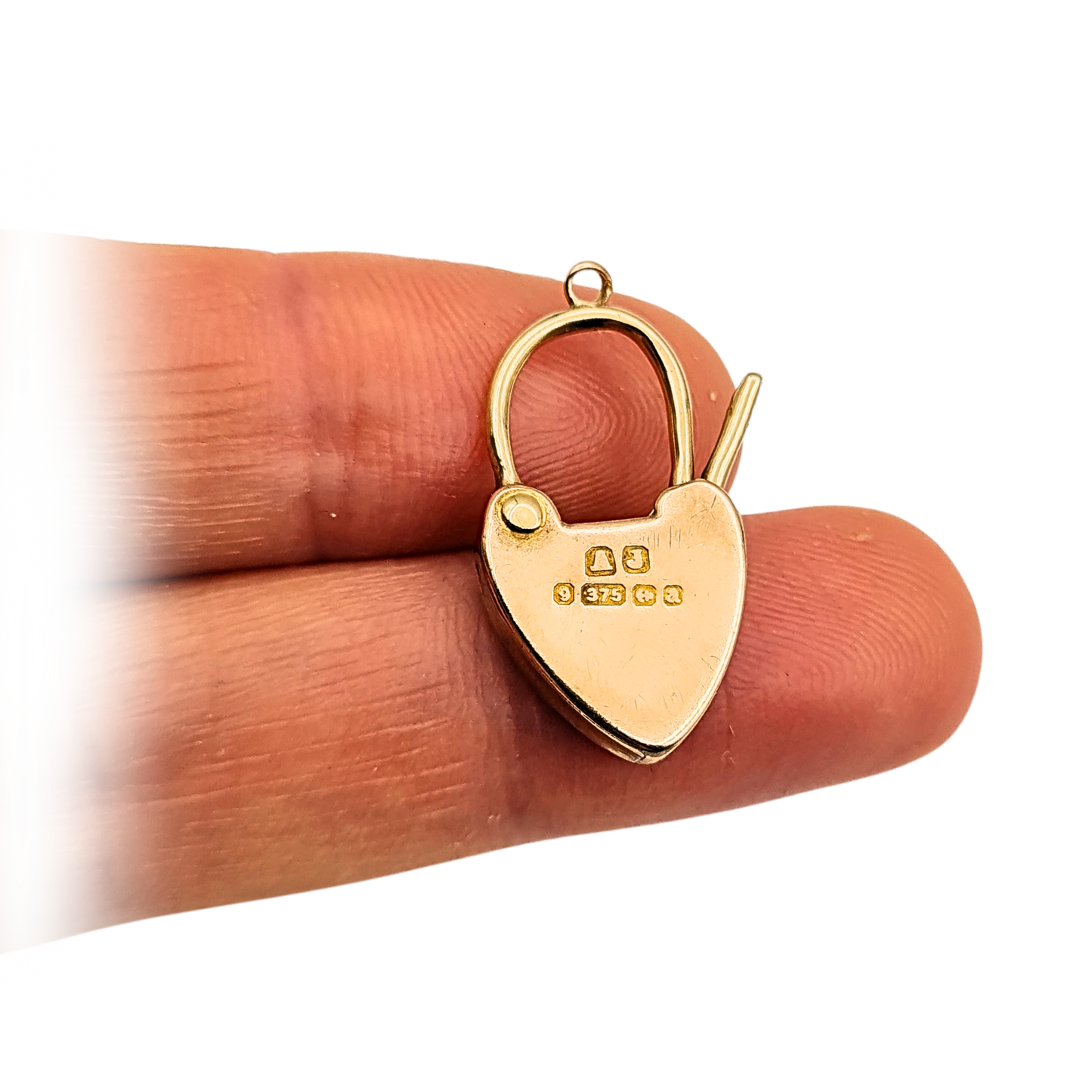 Antique 9ct Rose Gold Heart Padlock Clasp, Birmingham 1900