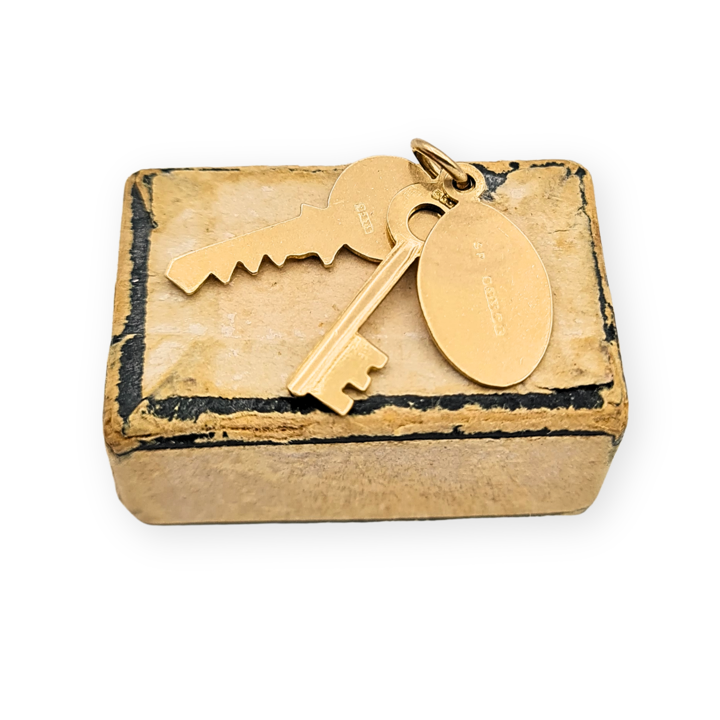 9ct Gold Keys Charm, Birmingham 1960, New Home Gift