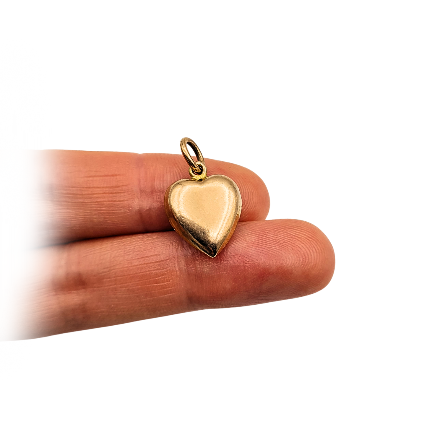 Tiny 9ct Gold Enamel Heart Pendant, Pansy & Pearl Gift