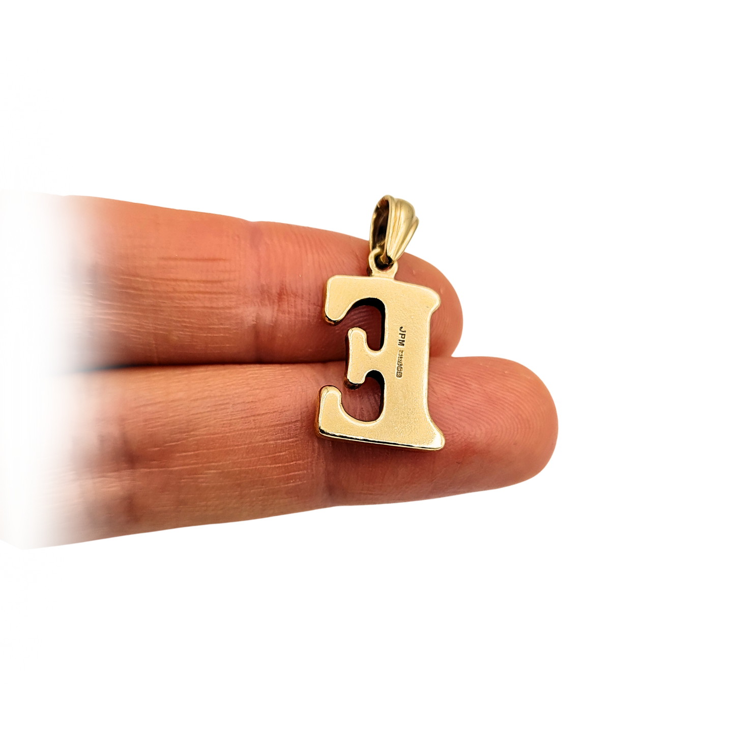 9ct Gold Letter E Pendant, Birmingham 1994, Large Initial