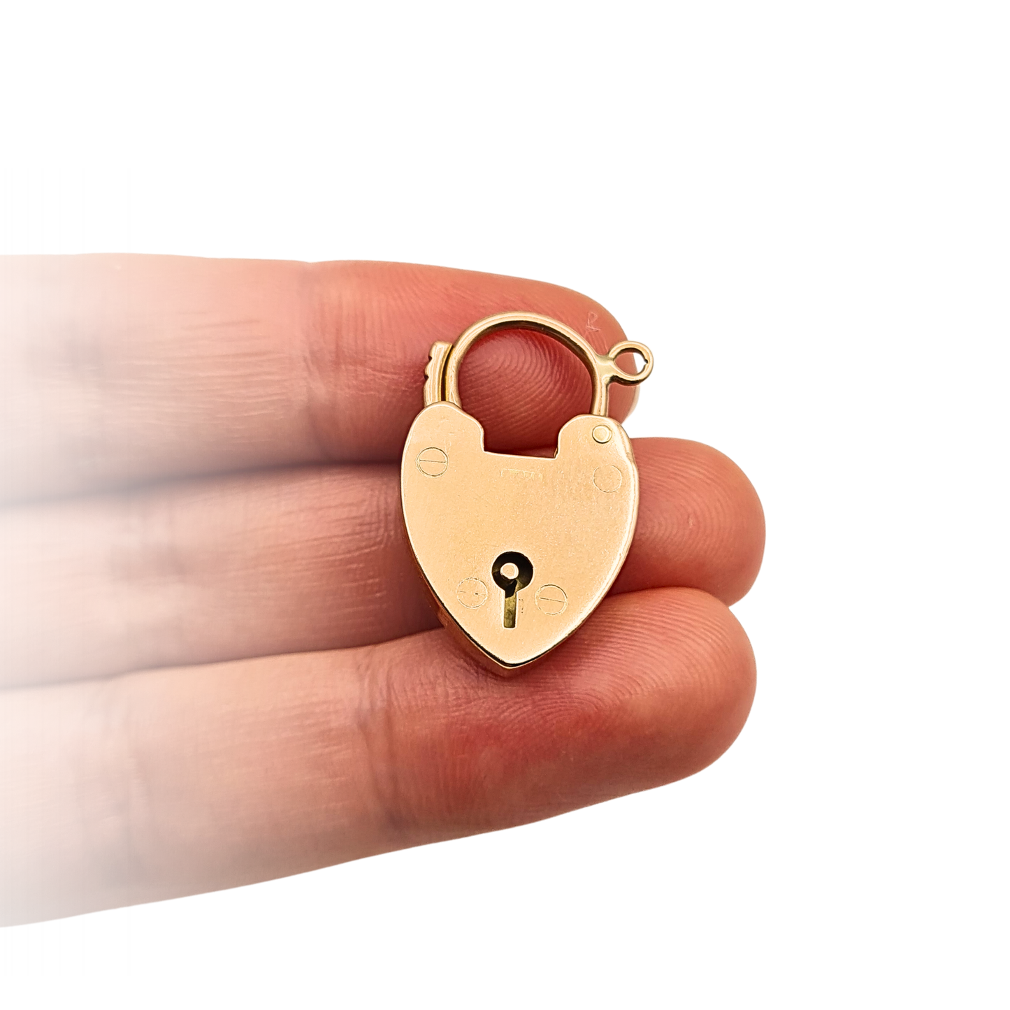 Antique dated 1896 Rose Gold Heart Padlock Clasp W&Co Birmingham 9ct
