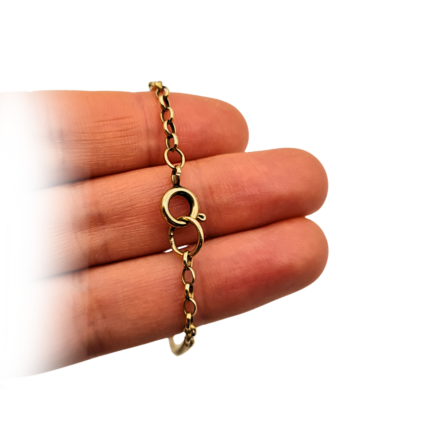 9ct Gold Belcher Chain, 25in, 6.16g Solid Gold Necklace
