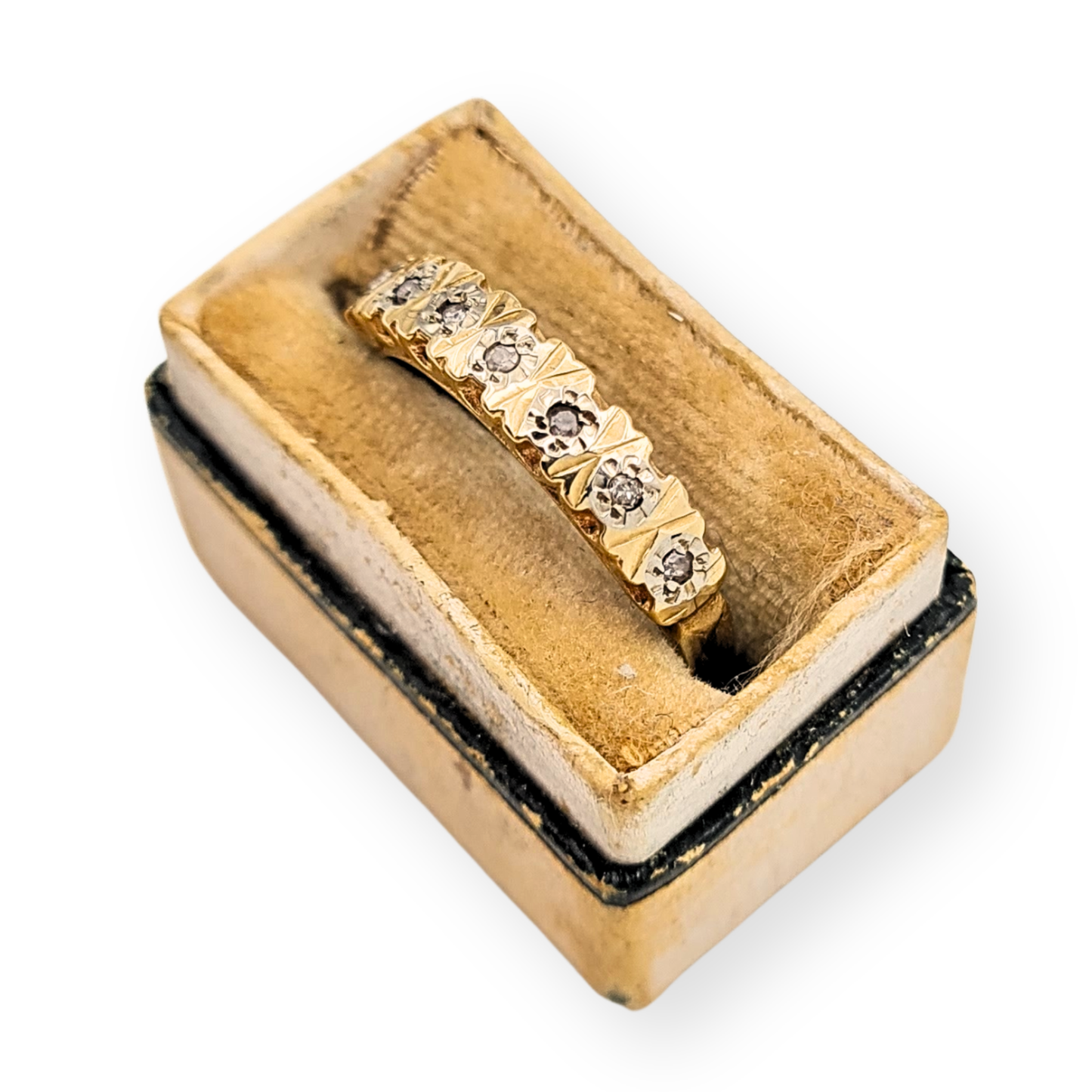 9ct Gold Diamond Ring, Birmingham 1979, UK L 1/2 US 6