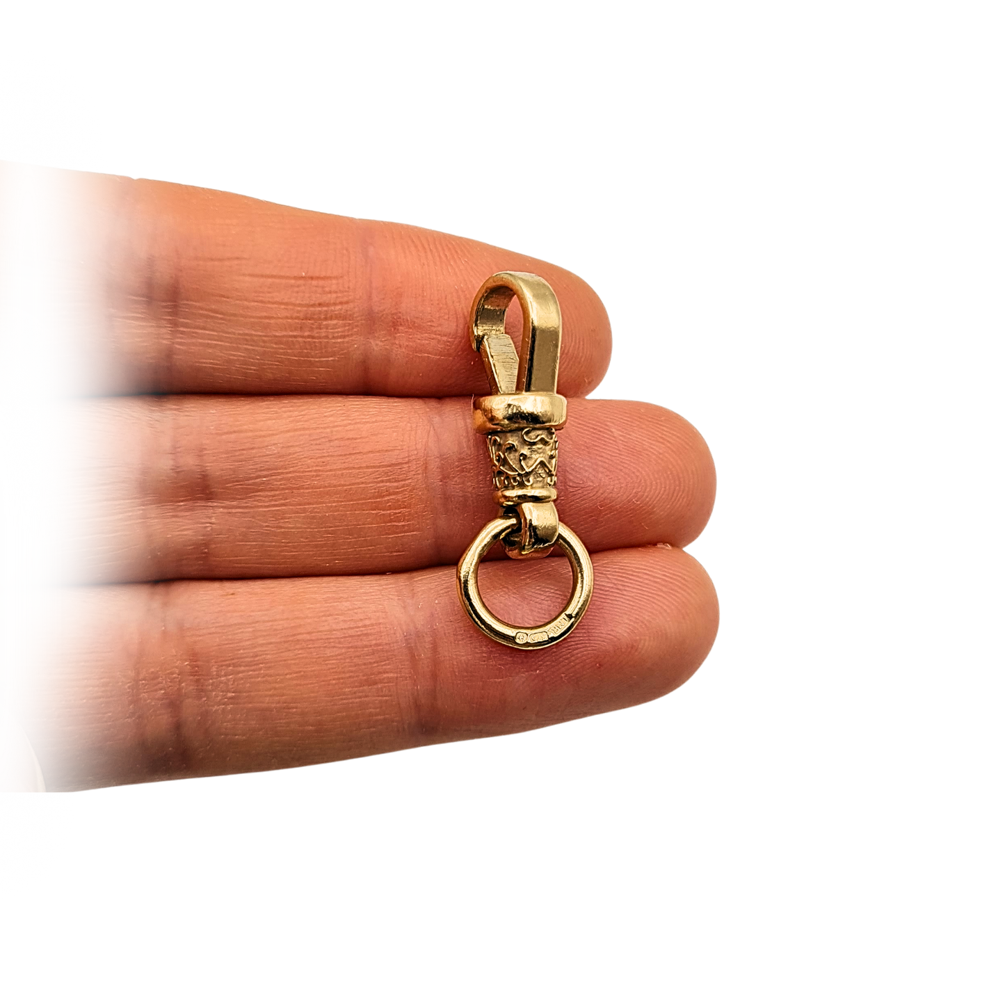 9ct Huge Gold Ornate Albert Dog Clip, Fully Hallmarked, 22mm