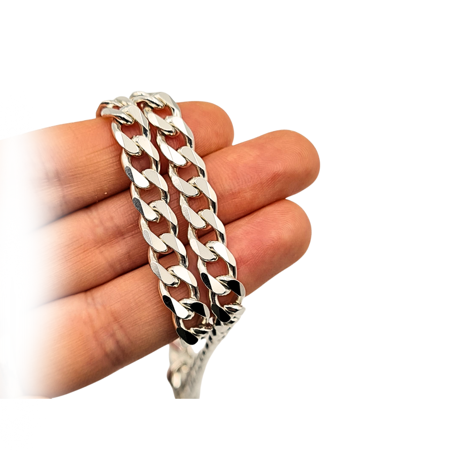 18" Silver Curb Chain Necklace,  Hallmarked 925, 0ver 40g