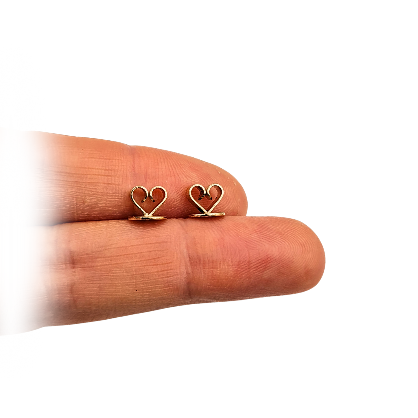 9ct Gold Heart Earring Backs 375 Stamp, Fits 0.8mm Posts Pair