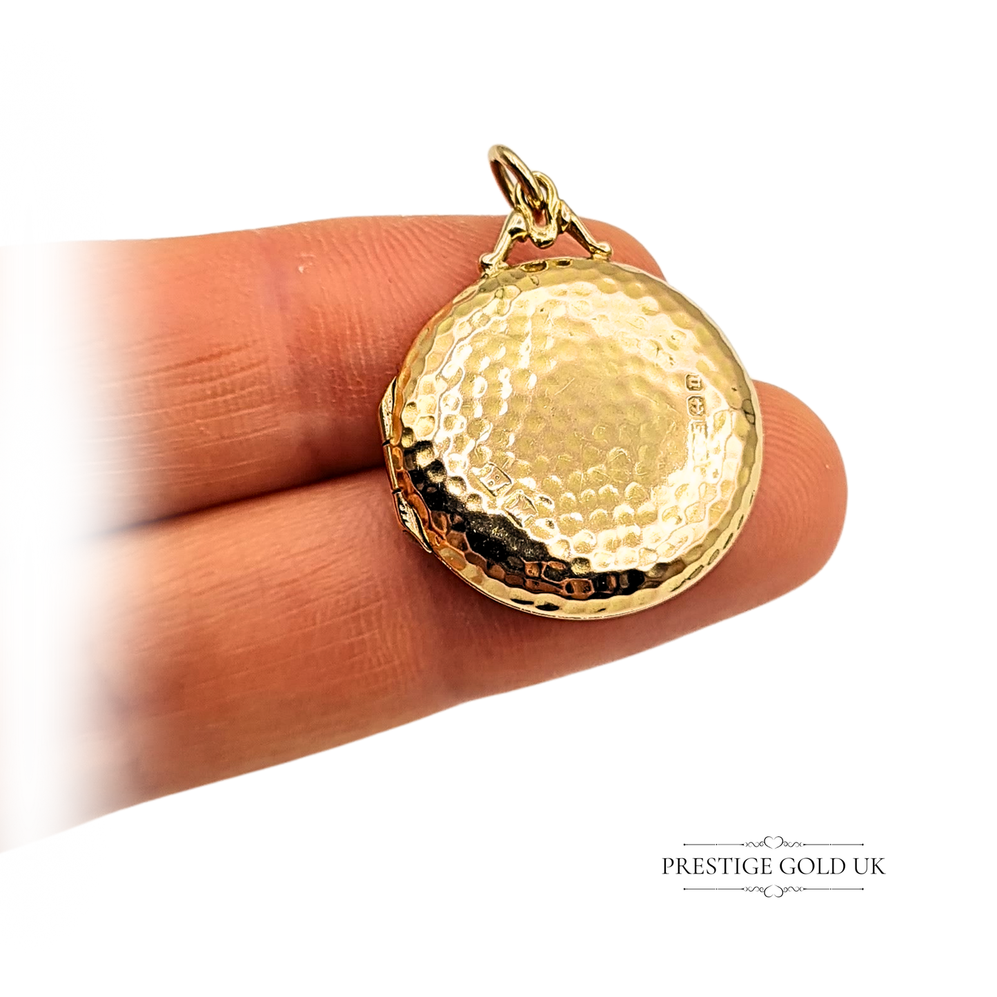 Antique 9ct Gold Hammered Locket, Birmingham 1928, 2.85g