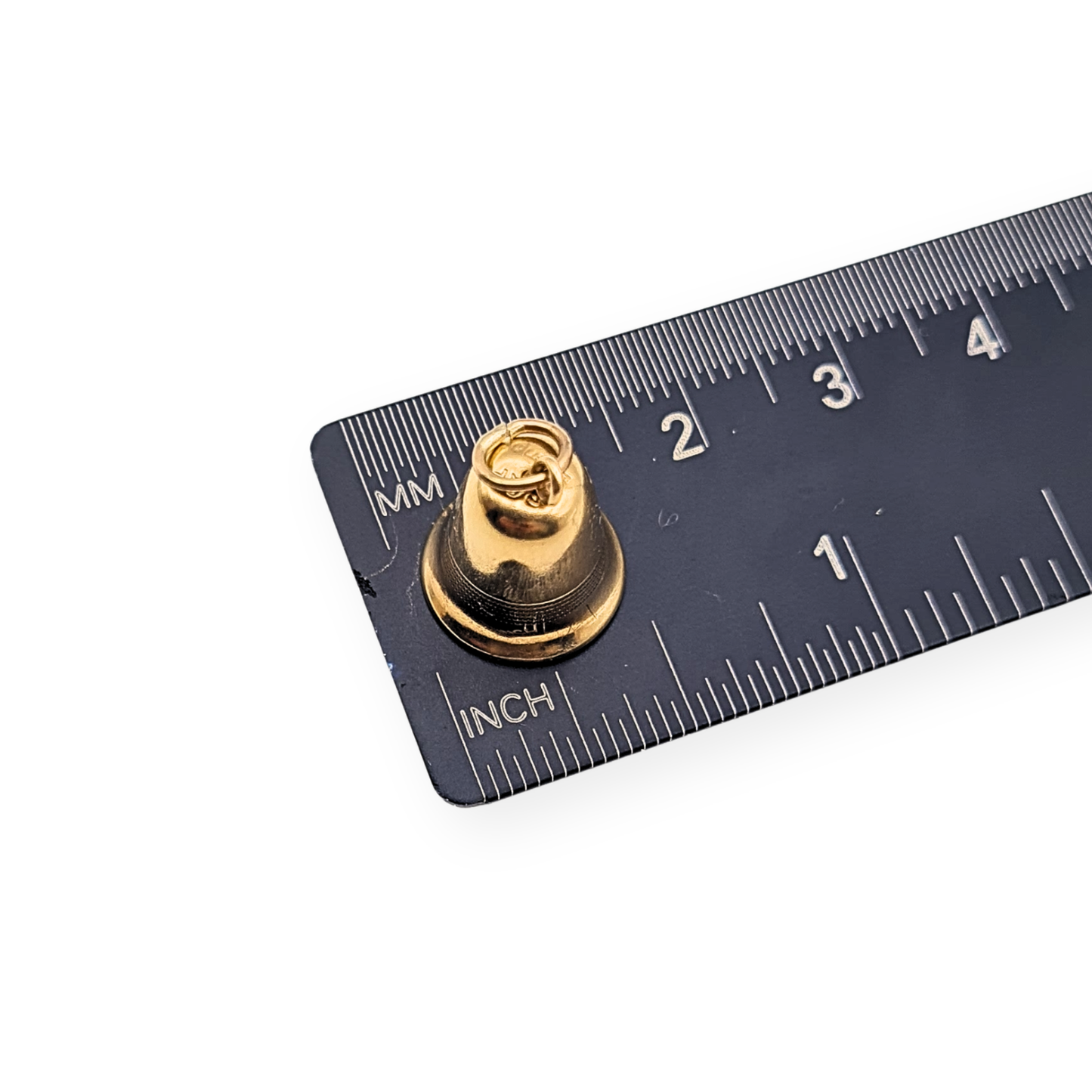 9ct Gold Ringing Bell Charm, Moving Clapper, Fully Hallmarked