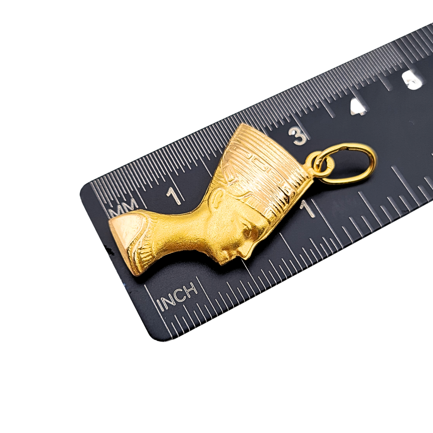18ct Gold Nefertiti Head Pendant, Egyptian Pharaoh Bust