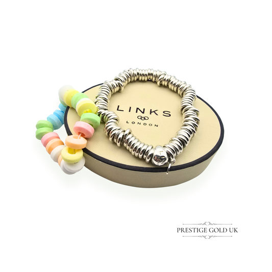 6" Refurbished Links of London Authentic Sweetie Bracelet,  6" (15.5cm) Long