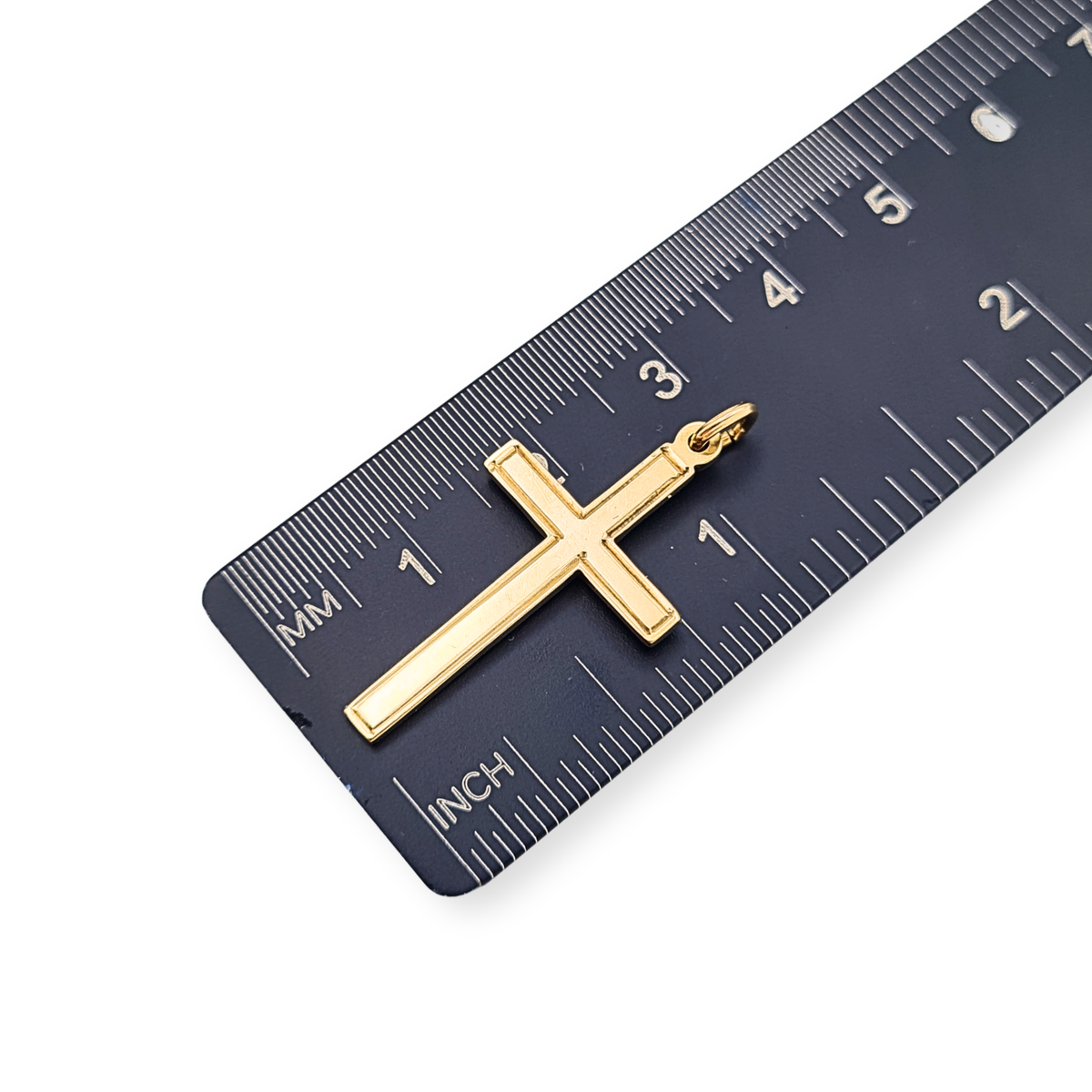 9ct Solid Gold Cross Pendant Christian Crucifix, London 1995 Hallmark