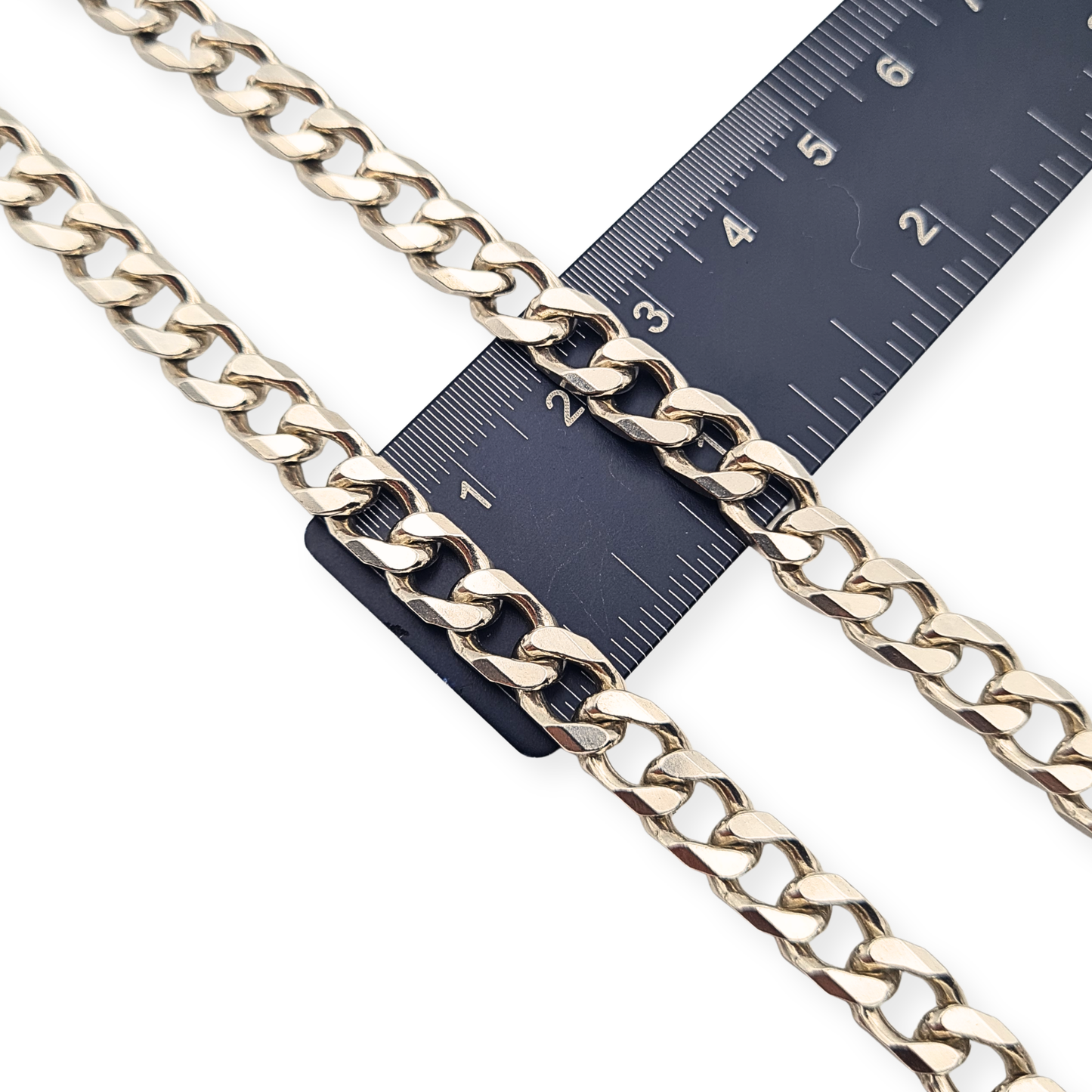 20" Solid Sterling Silver Flat Curb Chain Necklace 51cm Vintage 925
