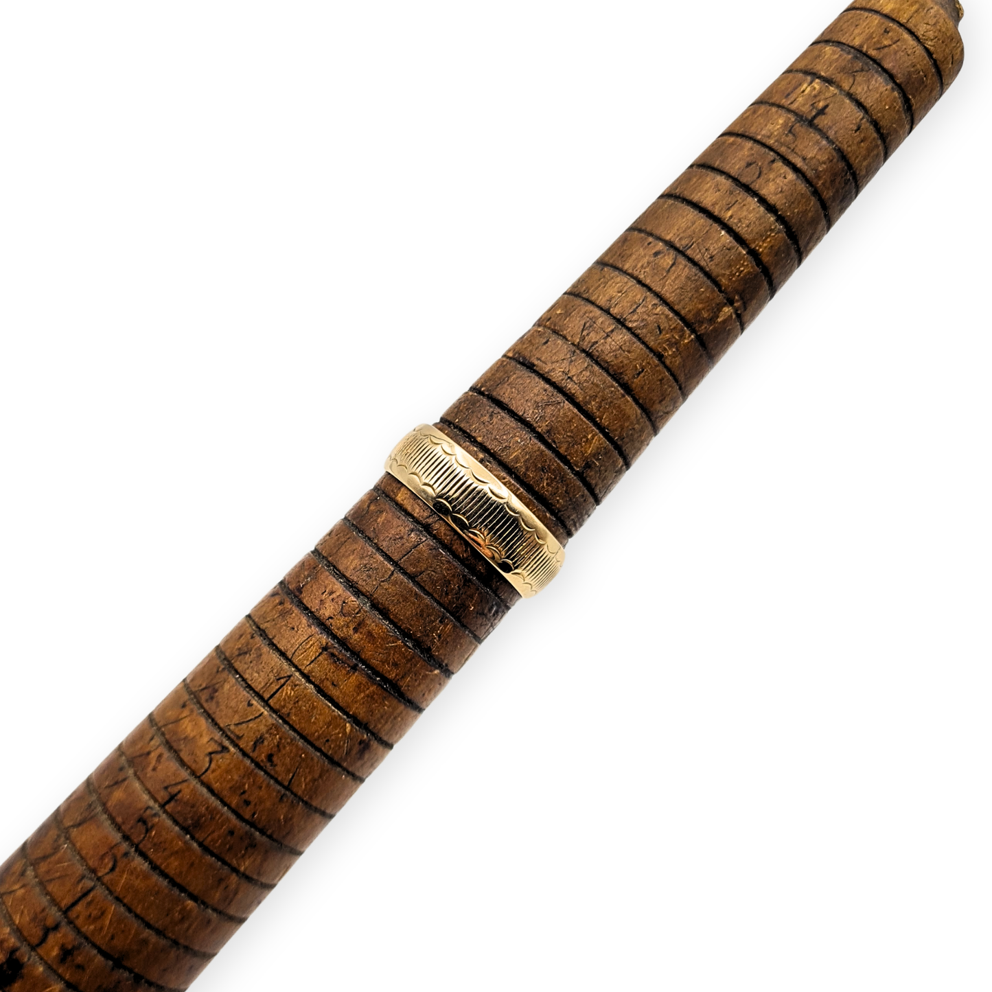 9ct Gold Patterned Ring - 1970's Patterned Retro Ring UK O  US 7 1/4