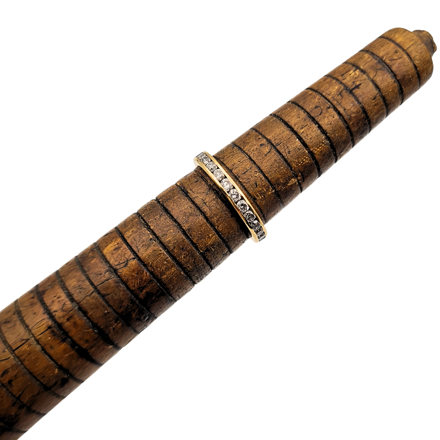 18ct Gold Diamond Eternity Ring, Full Set, UK K 1/2 US 5 1/2