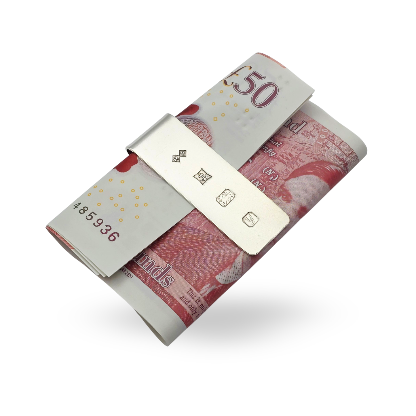 Solid Silver Gents Money Clip, Birmingham 1998 Fully Hallmarked