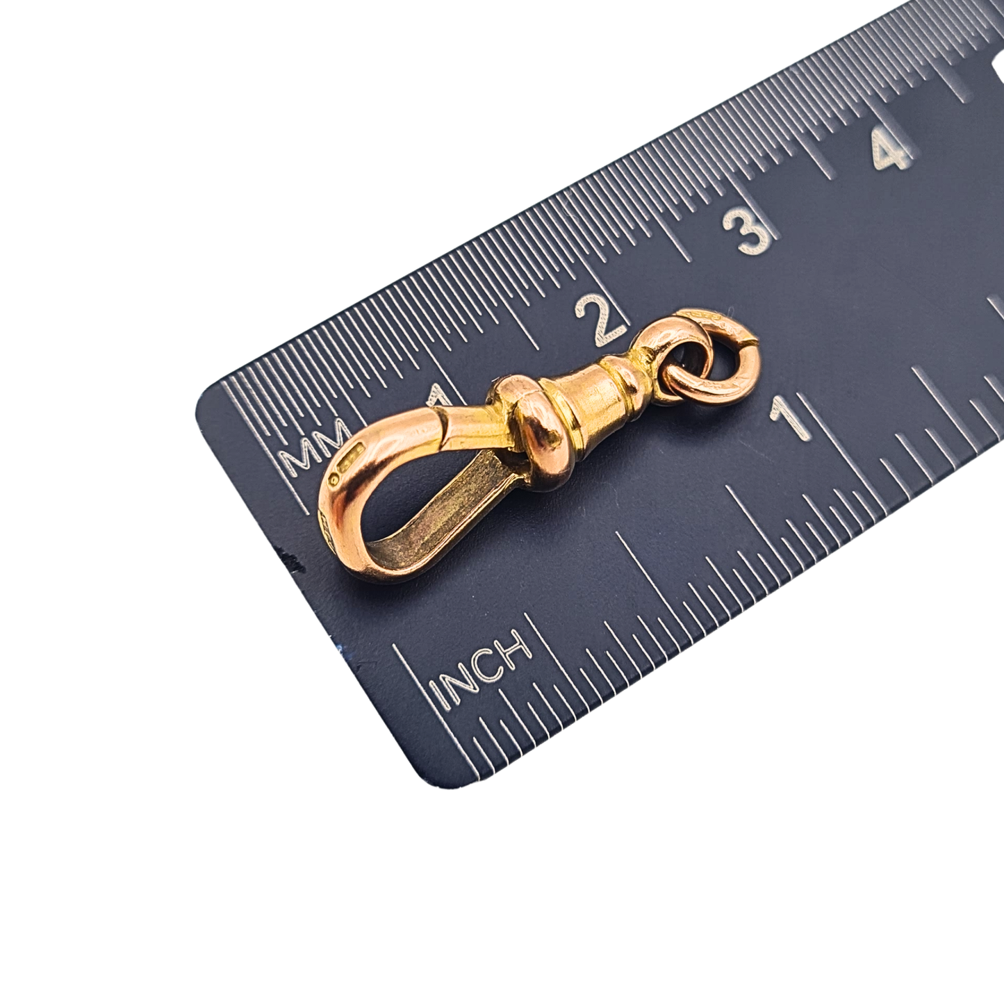 Antique 9ct Rose Gold Albert Chain Dog Clip Clasp Fixed jump ring