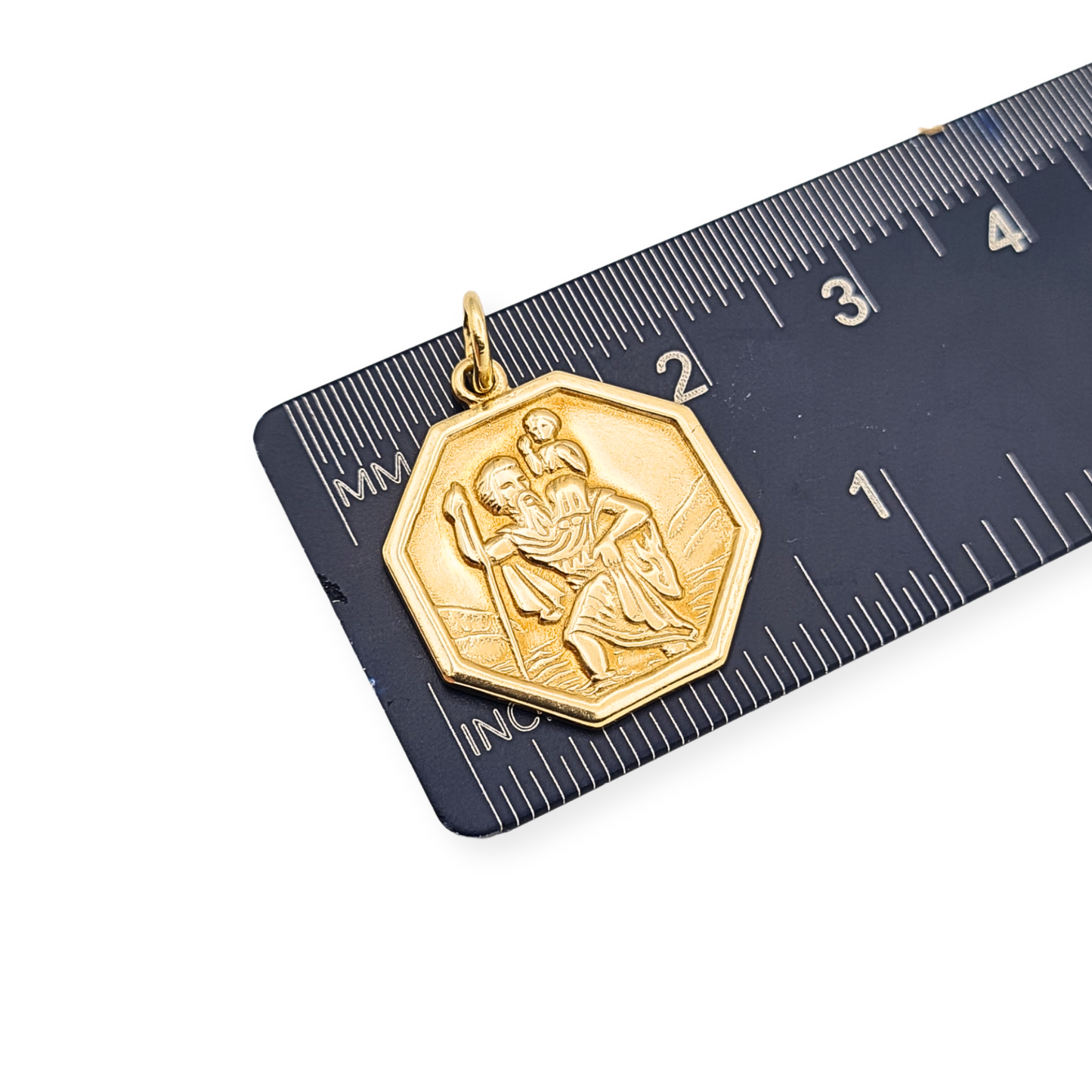 Quality 9ct Gold Solid St Christopher Pendant Fully British Hallmarked