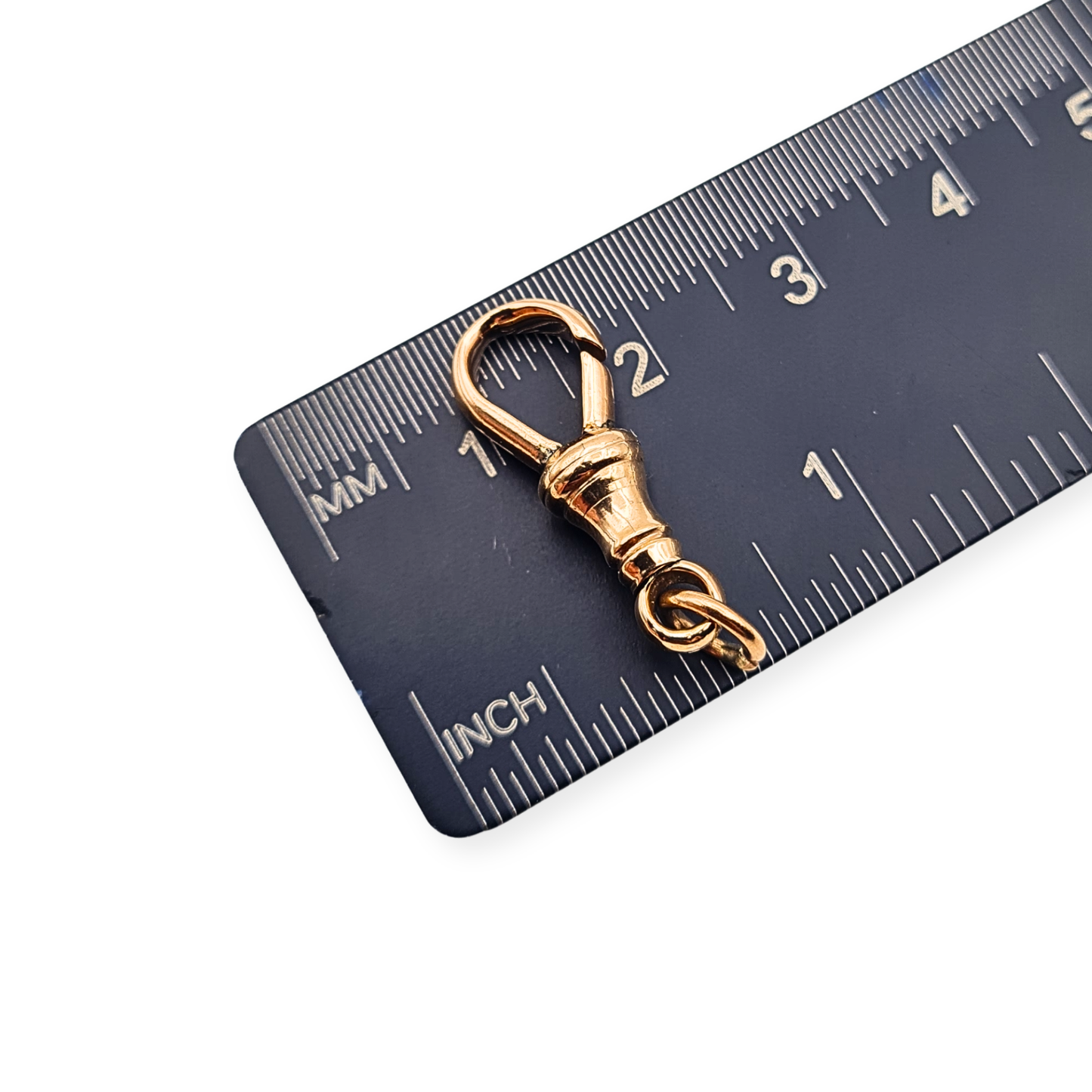 Antique 9ct Rose Gold Albert Chain Dog Clip Watch Chain Clasp 25mm