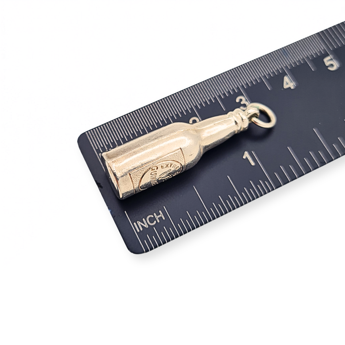 Vintage Sterling Silver Guinness Extra Stout Beer Bottle Charm Pendant