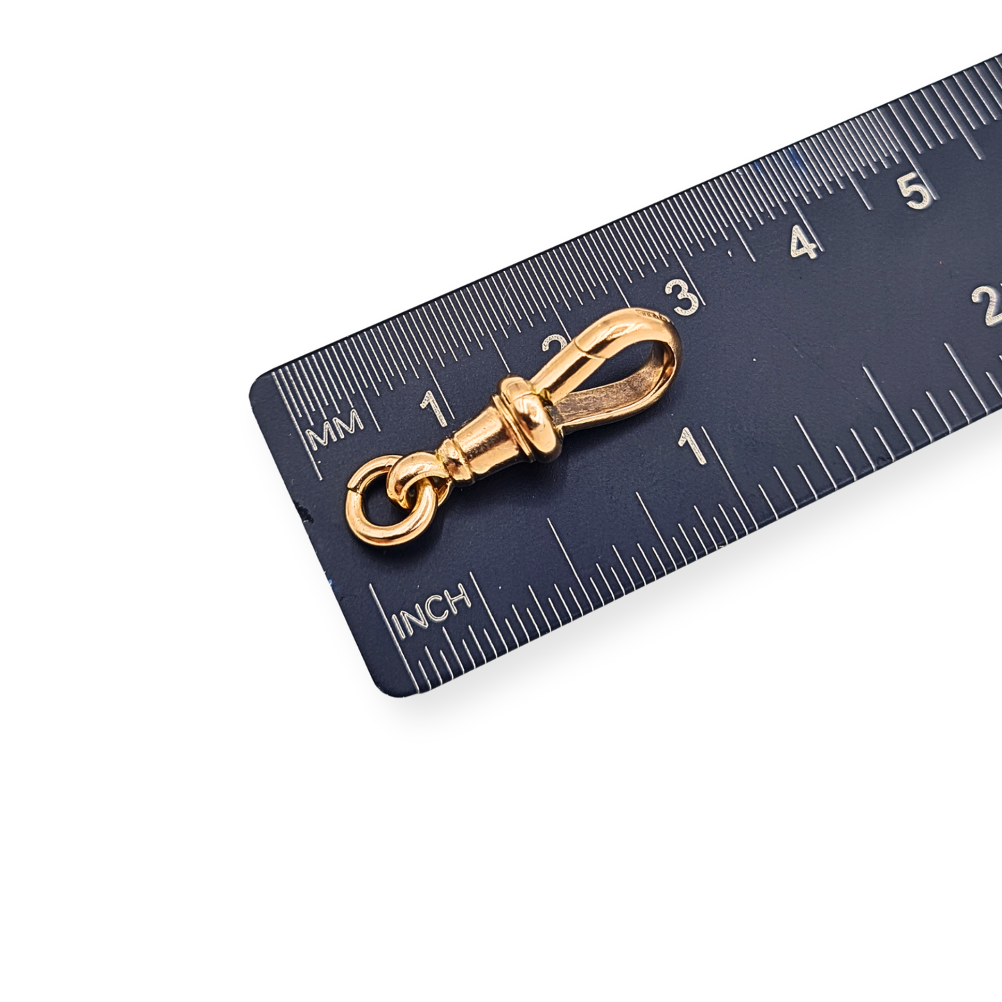 Quality 9ct Rose Gold Antique Albert Chain Dog Clip Stamped 375