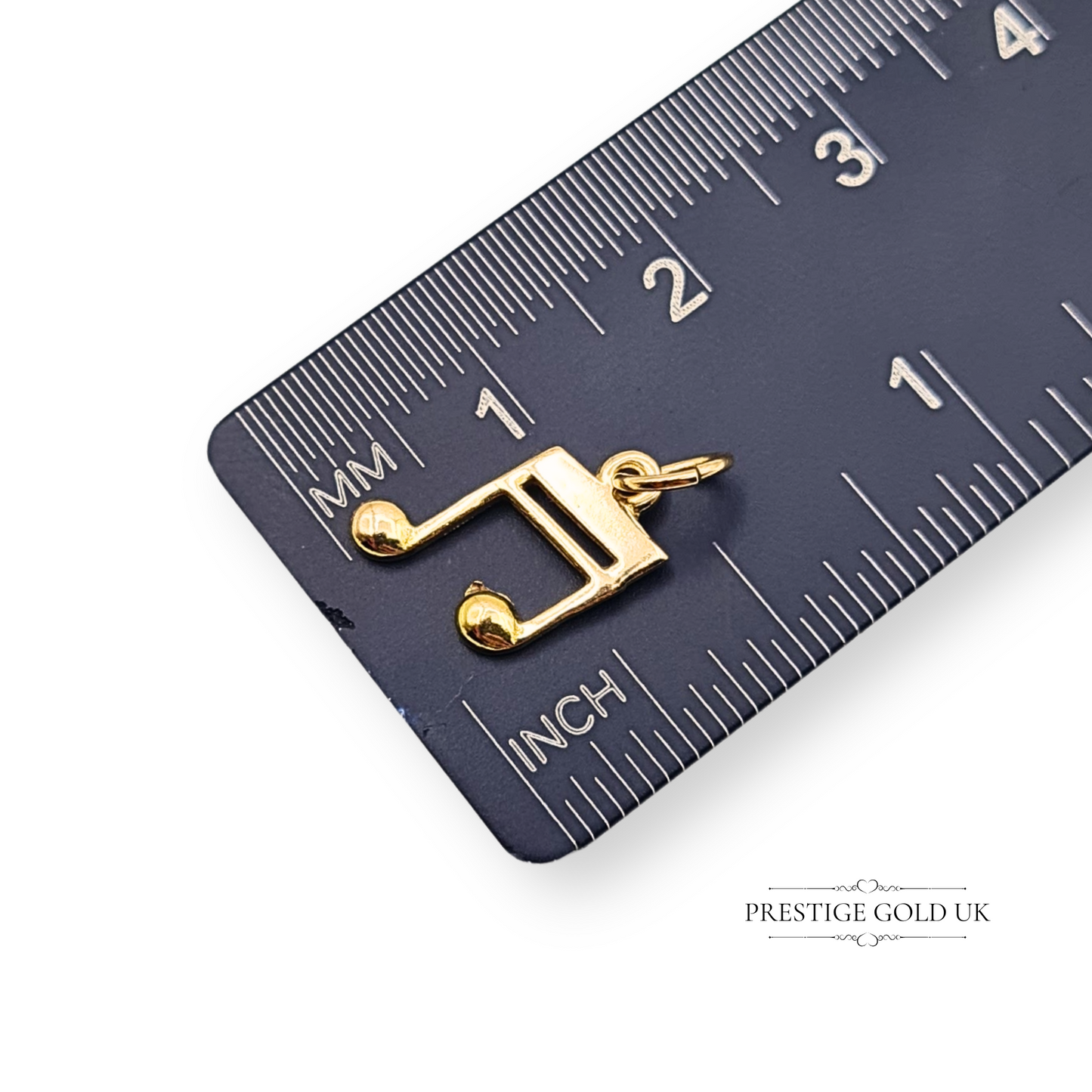 9ct Gold Musical Note Charm, Gold Quaver For Music Lover