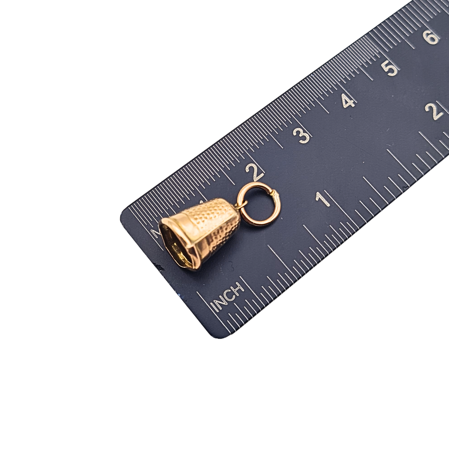 9ct Gold Tiny Thimble Charm Sewing Pendant