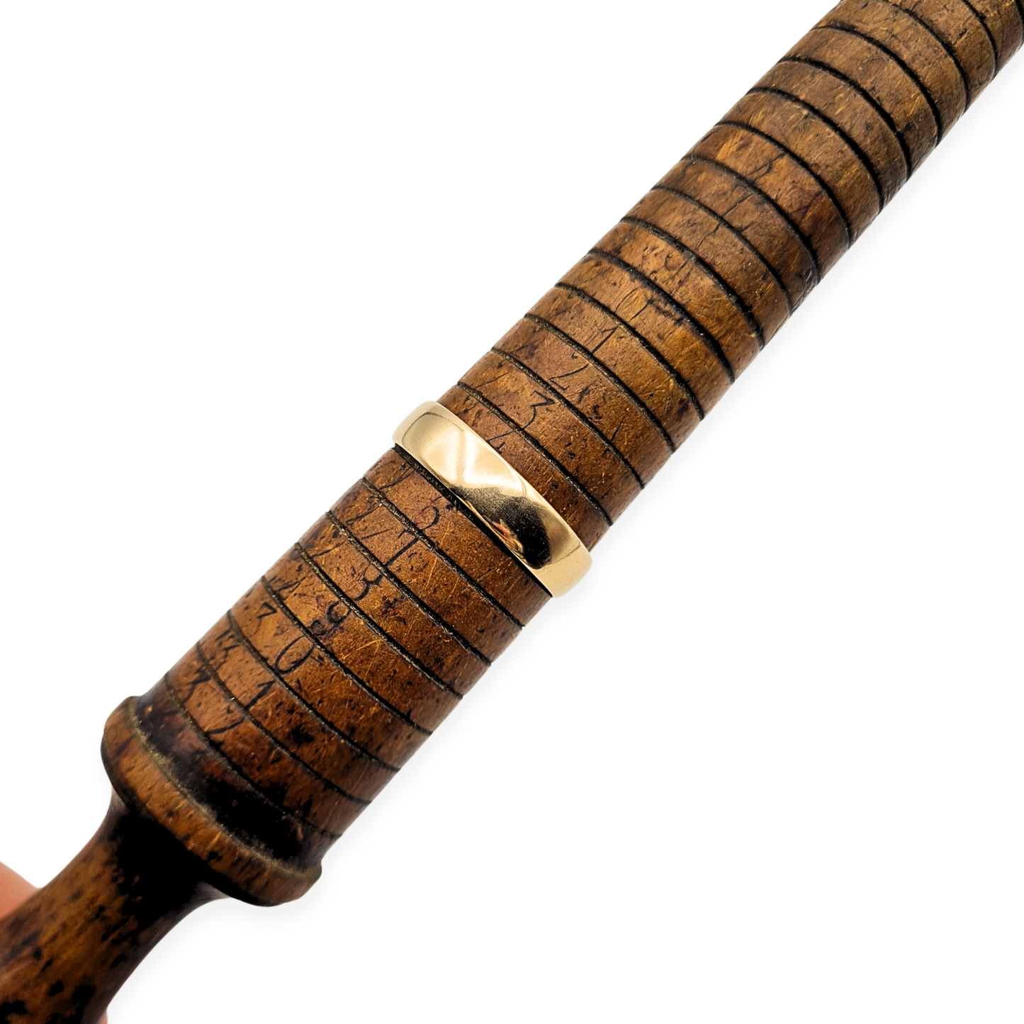 9ct Gold Wide Wedding Band Ring, UK W US 11, Birmingham 1988