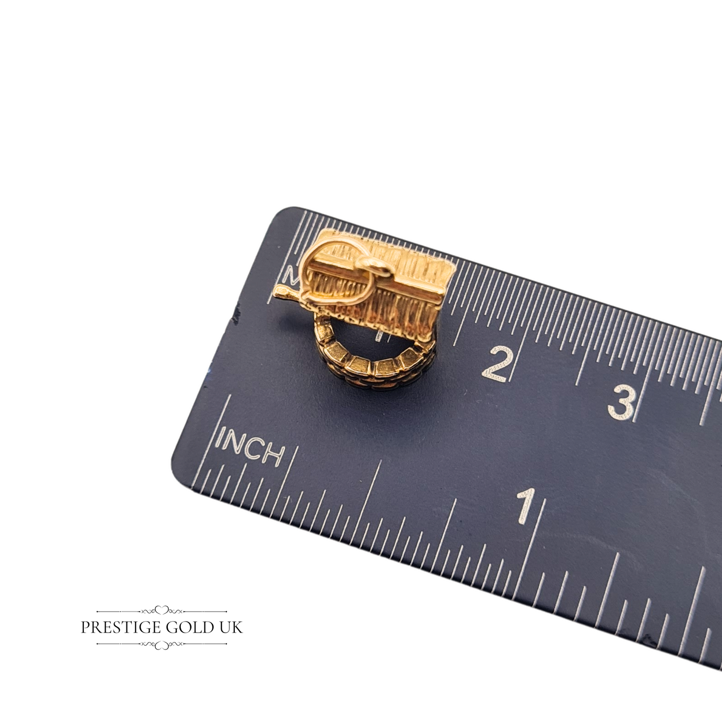 9ct Gold Small Vintage Wishing Well Charm, 1975 Gold Fairy-tail Pendant
