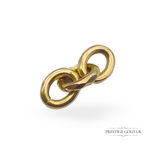 Antique 9ct Gold Faceted Jump Rings, Set of 3